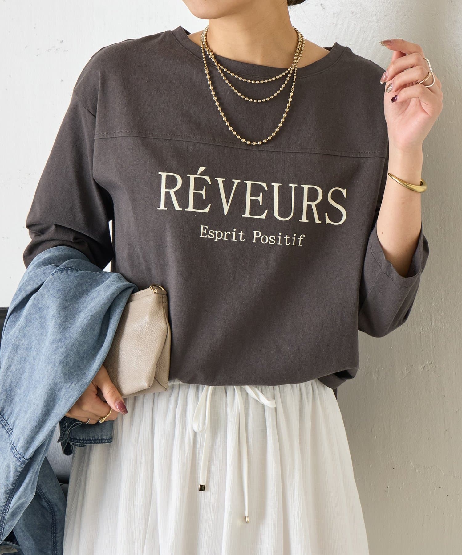 裾ラウンドロゴカットソー | Jena espace merveilleux(ジェナ エスパス