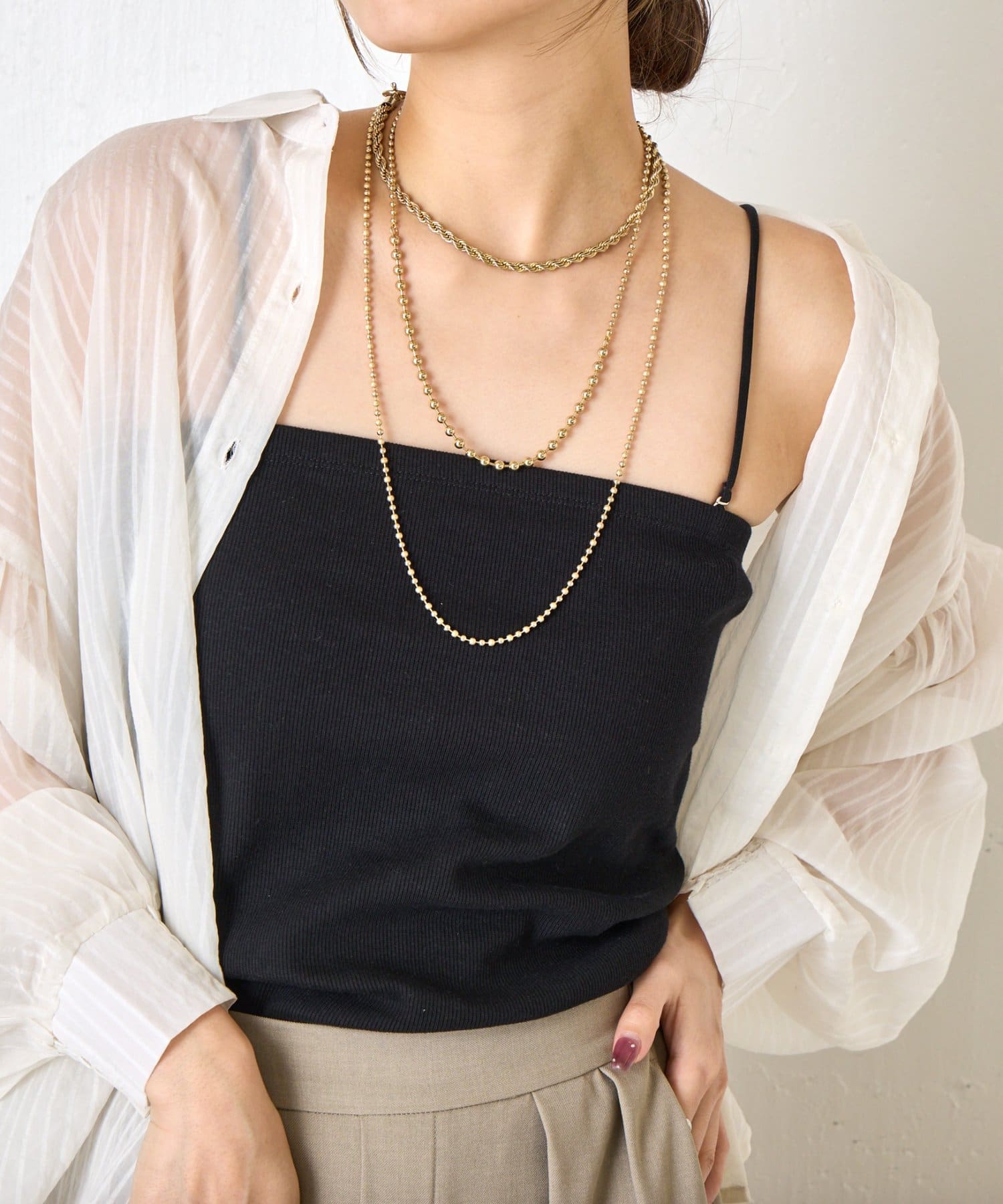 Jena　espace merveilleux(ジェナ　エスパスメルヴェイユ) 【さわ企画】【WEB限定】スクエアキャミソール