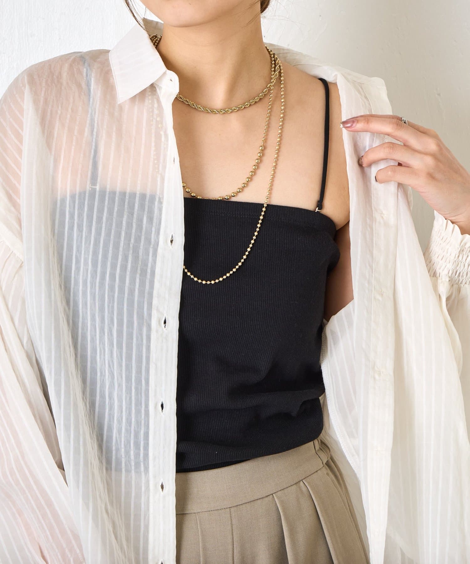 Jena　espace merveilleux(ジェナ　エスパスメルヴェイユ) 【さわ企画】【WEB限定】スクエアキャミソール