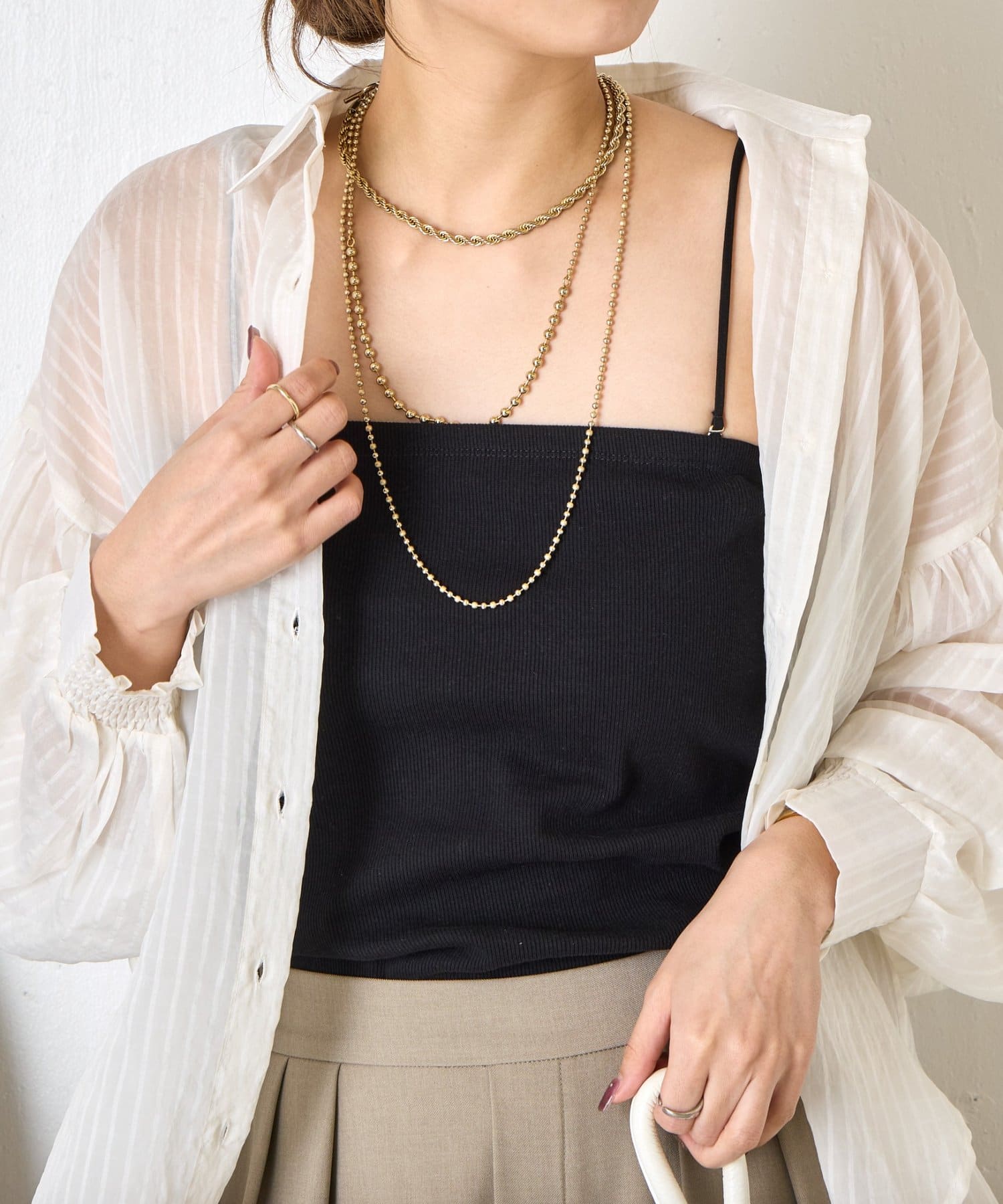 Jena　espace merveilleux(ジェナ　エスパスメルヴェイユ) 【さわ企画】【WEB限定】スクエアキャミソール