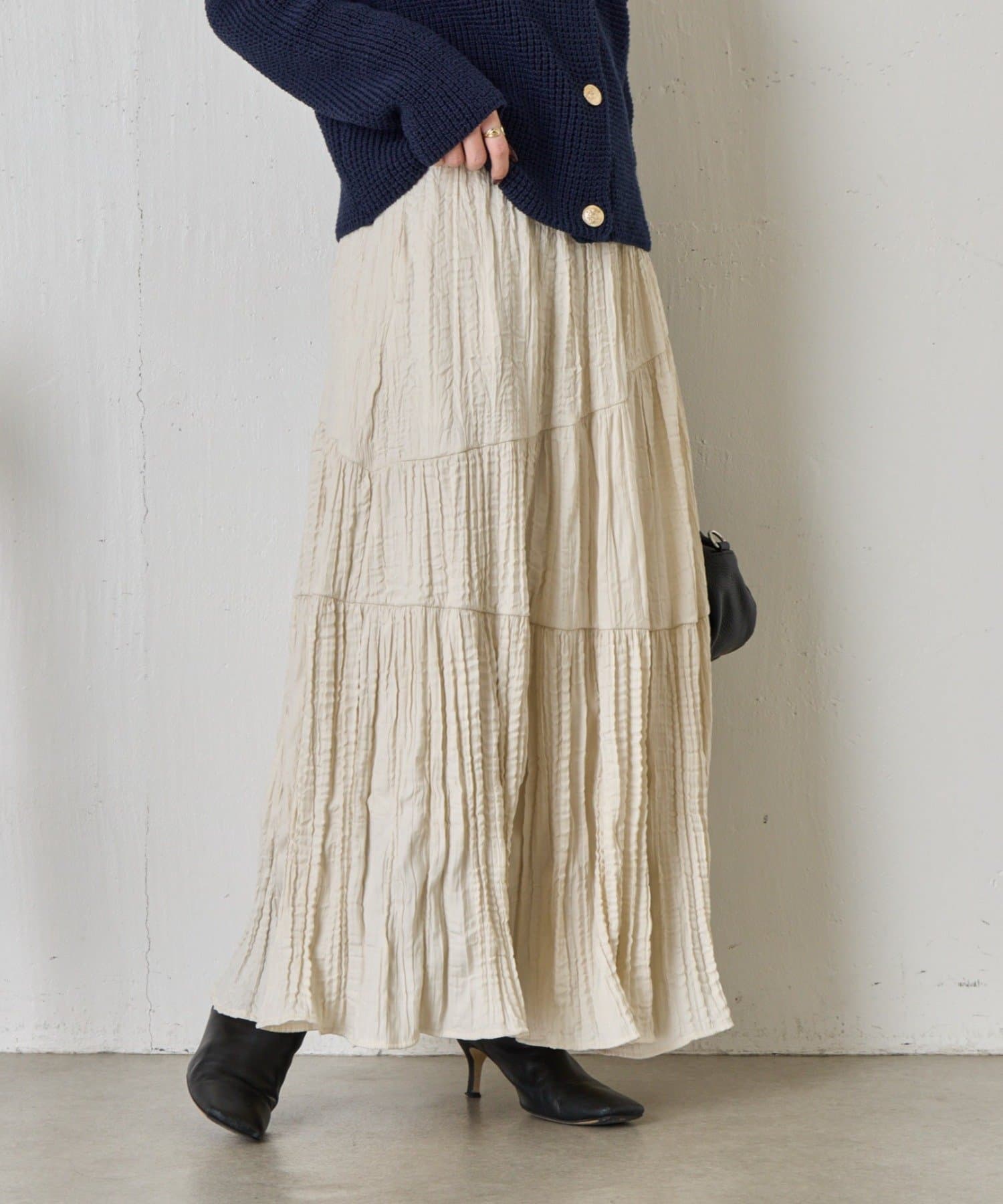 Jena　espace merveilleux(ジェナ　エスパスメルヴェイユ) 【WEB限定】クリンクルギャザースカート