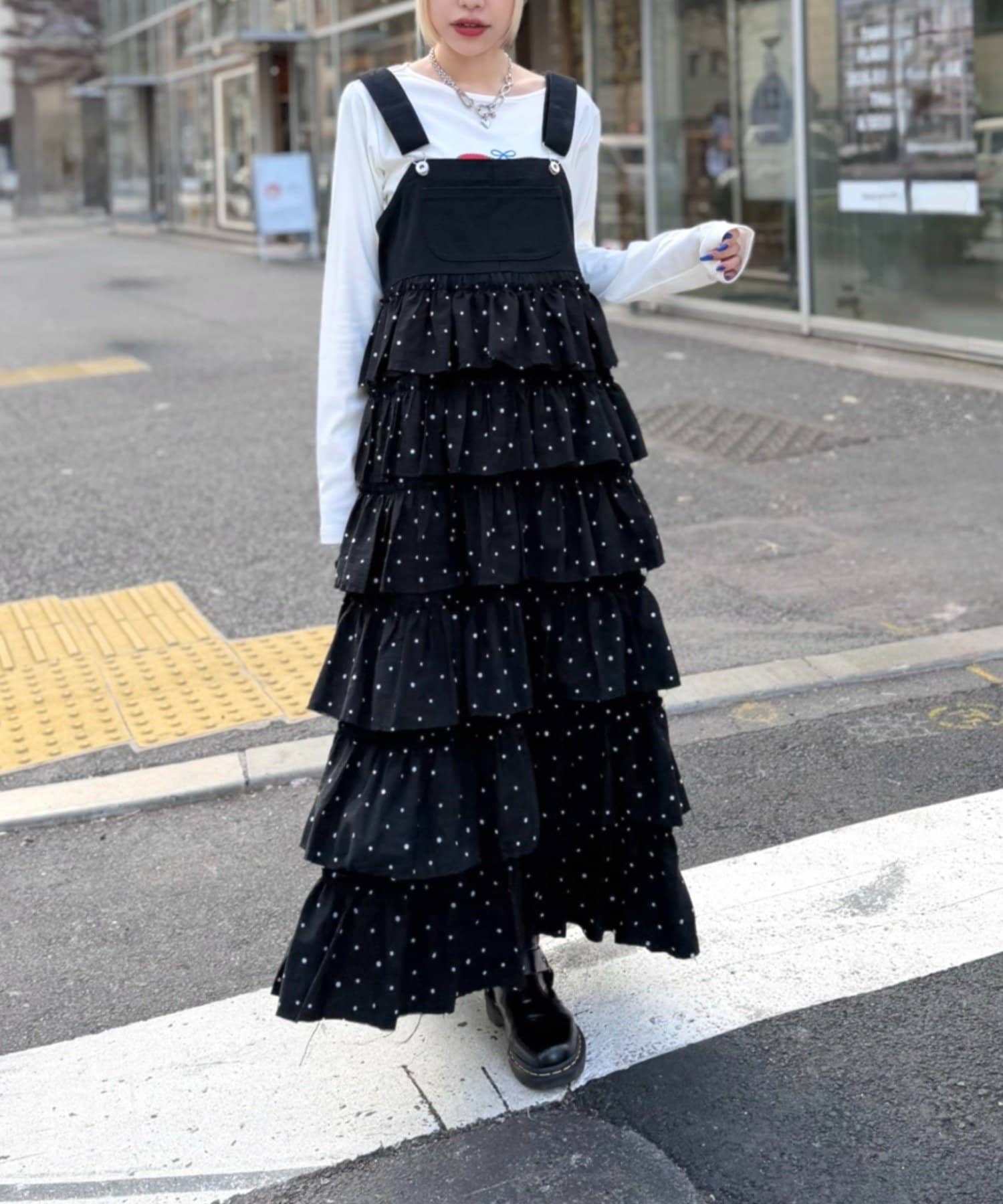 人気ジャンスカに新色ドットが登場♡ STAFF SNAPで着こなし公開✨ - w