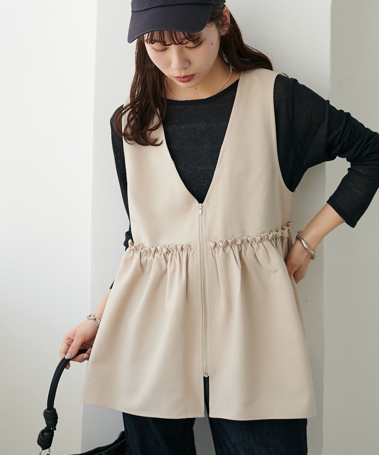 SS先行予約/WEB限定】ダブルZIPベスト | DISCOAT(ディスコート