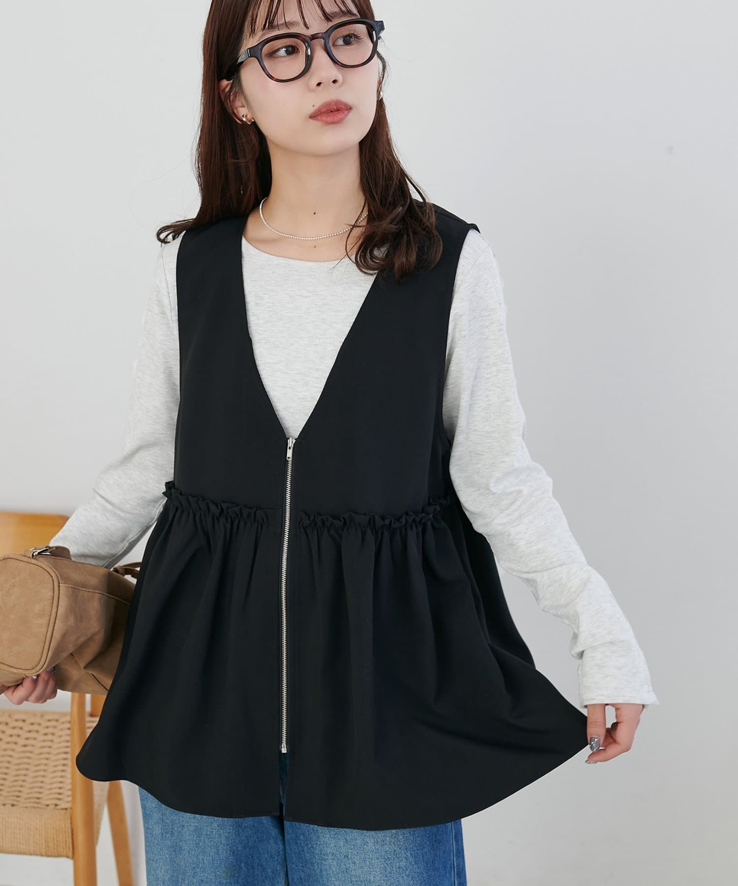 SS先行予約/WEB限定】ダブルZIPベスト | DISCOAT(ディスコート