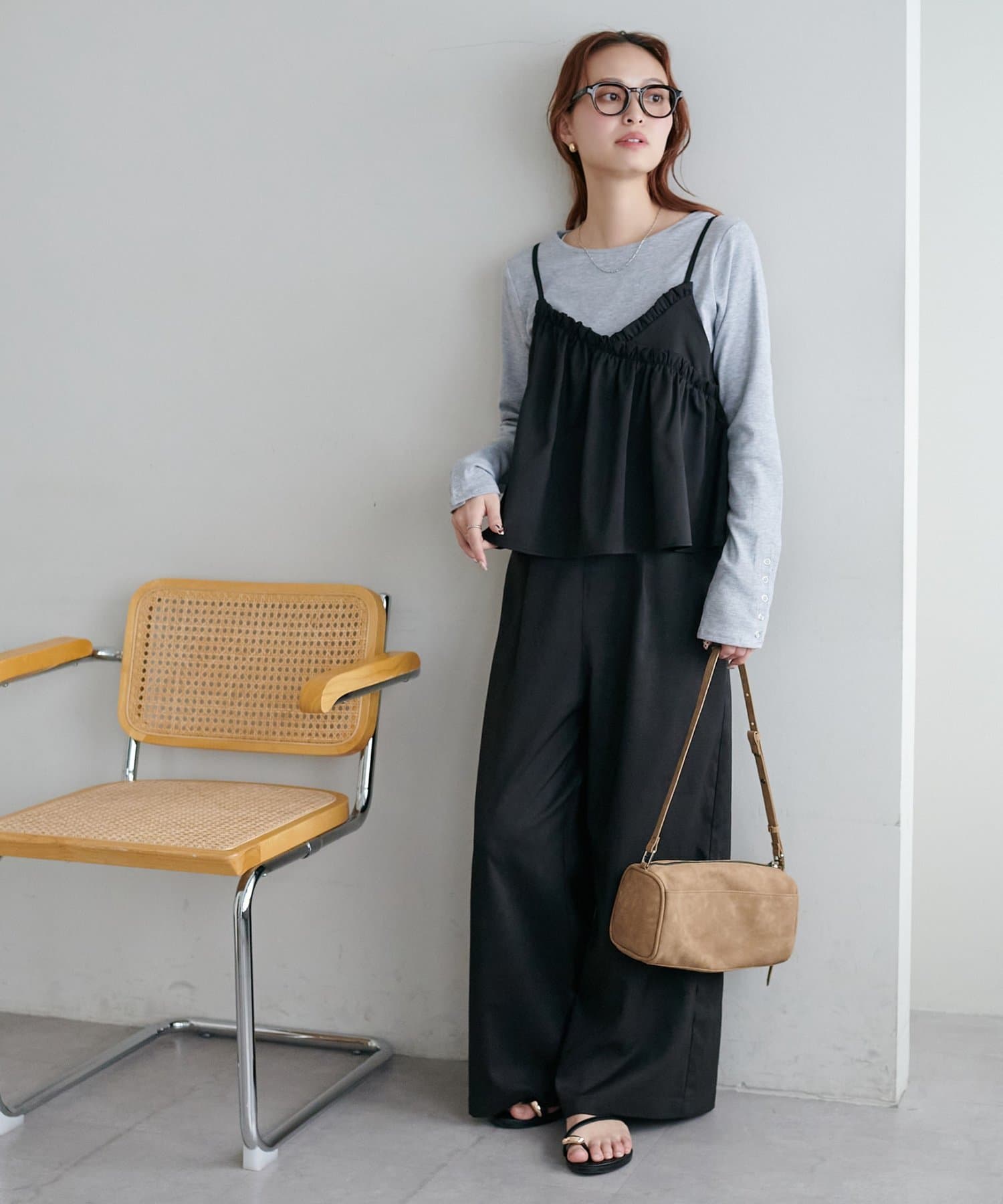 SS先行予約/WEB限定】クロスフリルサロペット | DISCOAT(ディスコート