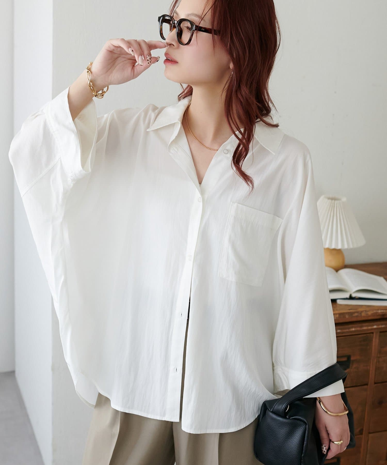 DISCOAT(ディスコート) 【SS先行予約/WEB限定】ワイドスリーブシアーシャツ