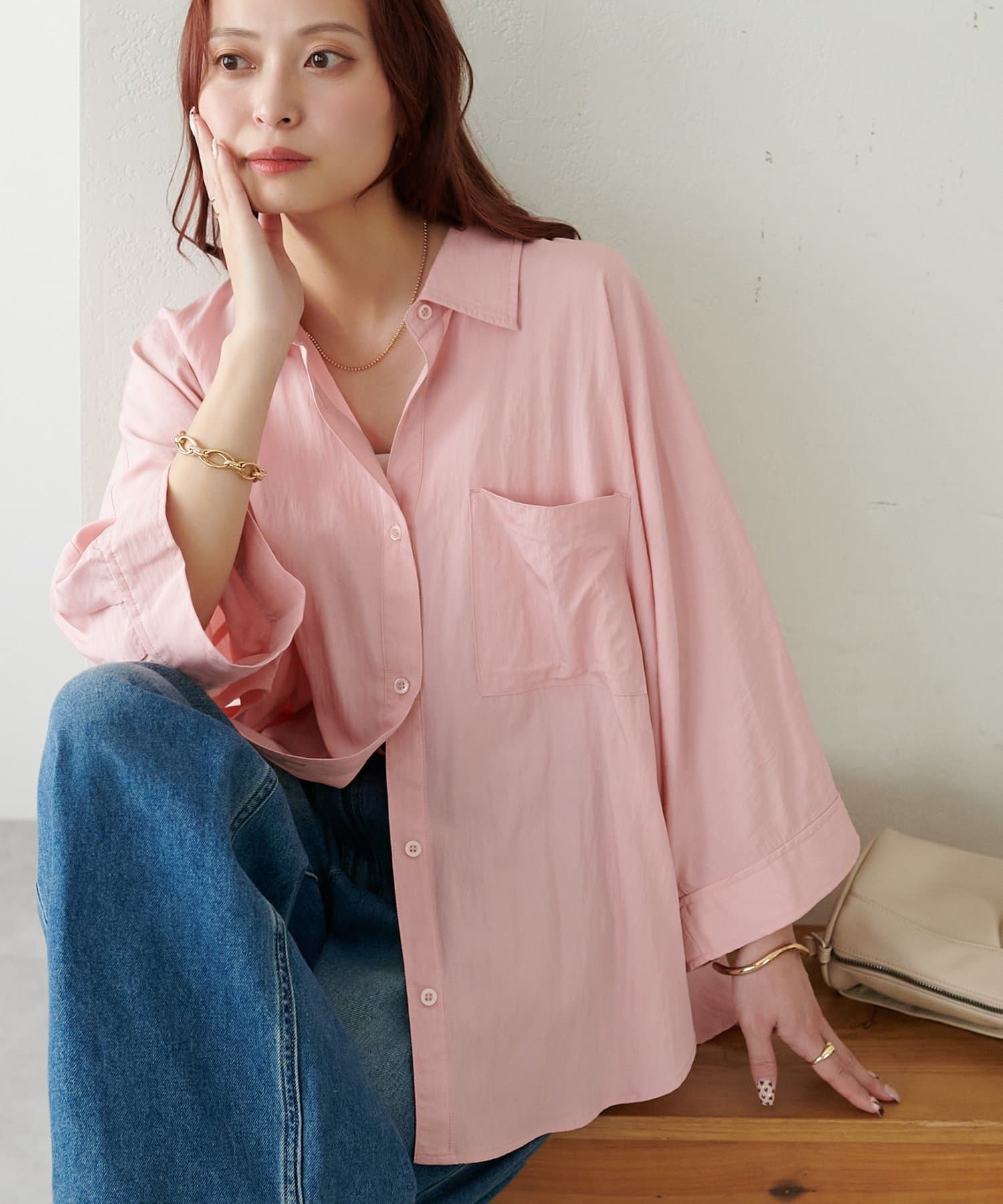 DISCOAT(ディスコート) 【SS先行予約/WEB限定】ワイドスリーブシアーシャツ