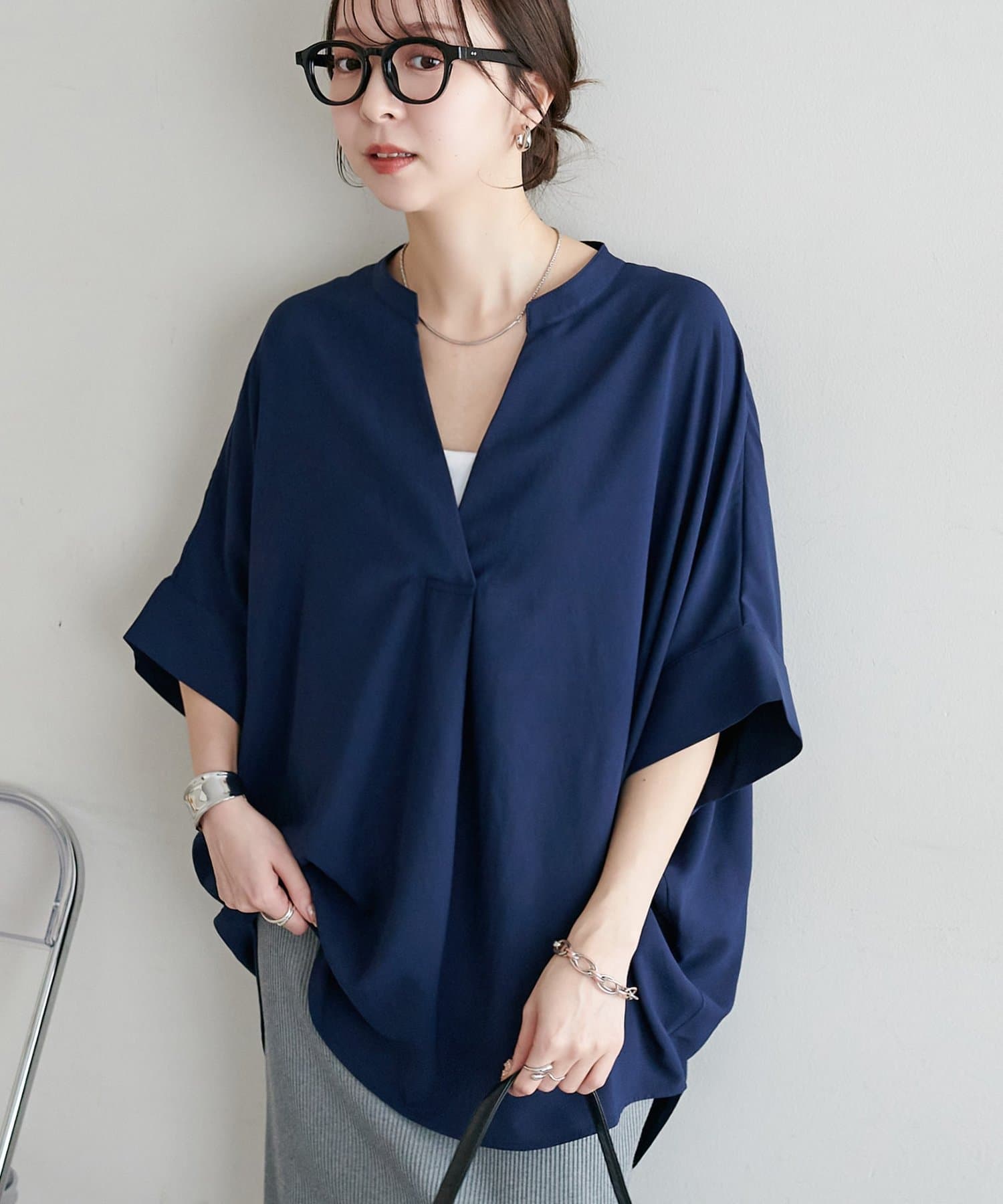 DISCOAT(ディスコート) 【WEB限定】ドルマンスキッパーブラウス