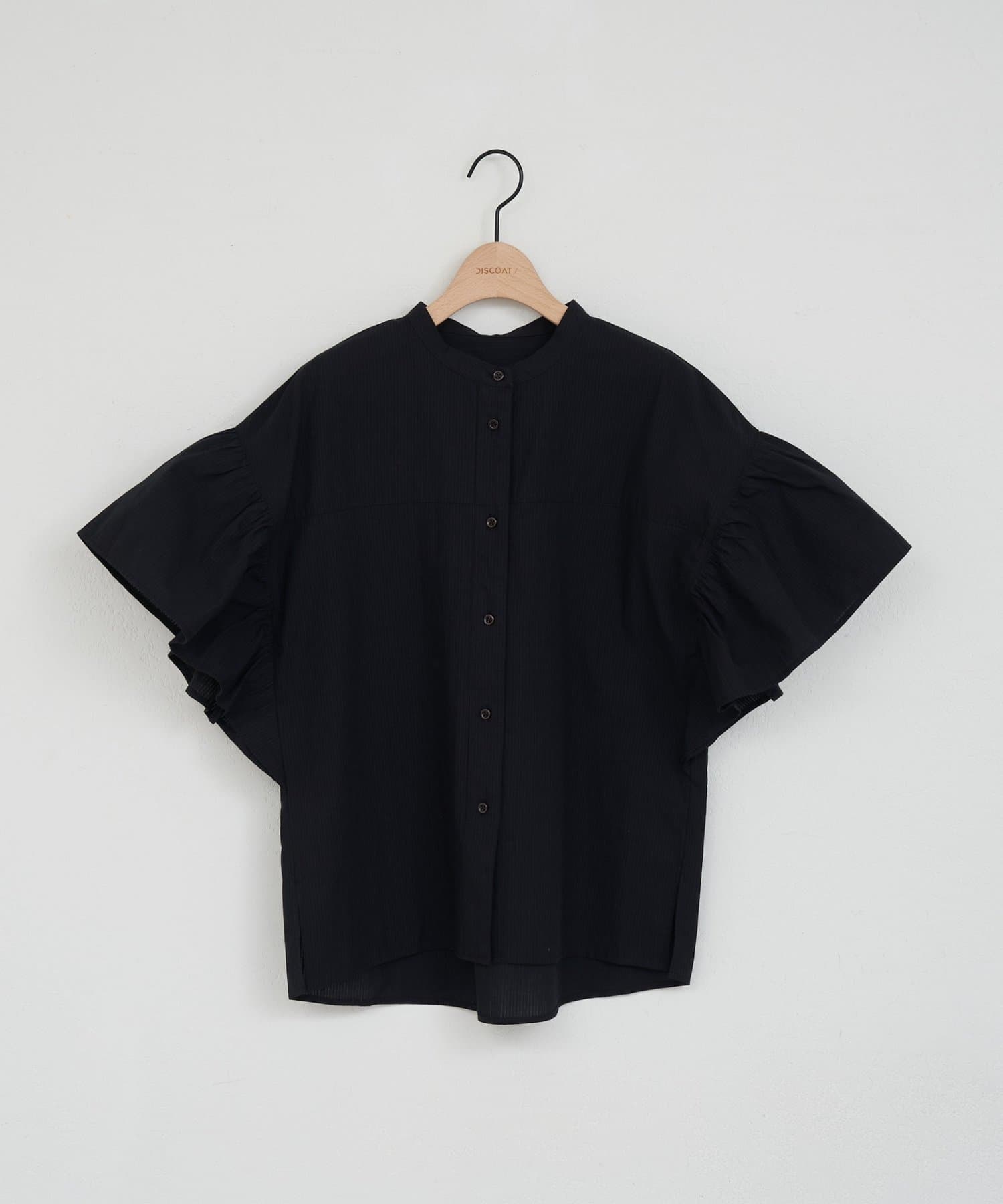 DISCOAT(ディスコート) 【WEB限定】前あき袖フリルブラウス
