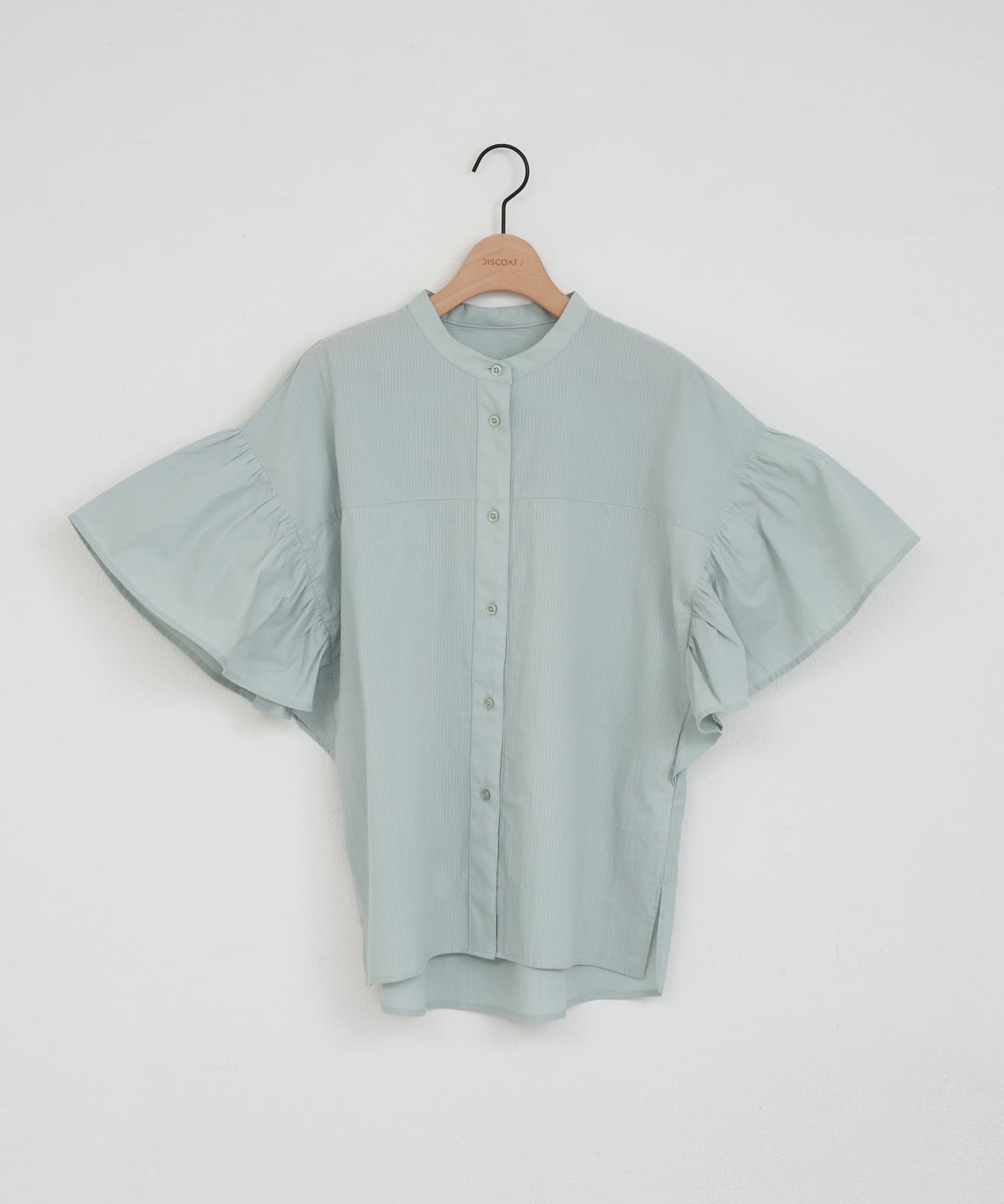 DISCOAT(ディスコート) 【WEB限定】前あき袖フリルブラウス