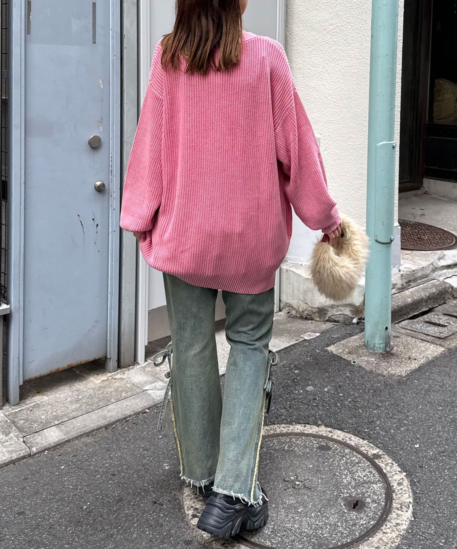 OUTLET(アウトレット) 【Ciaopanic】ストーンウォッシュニットカーディガン