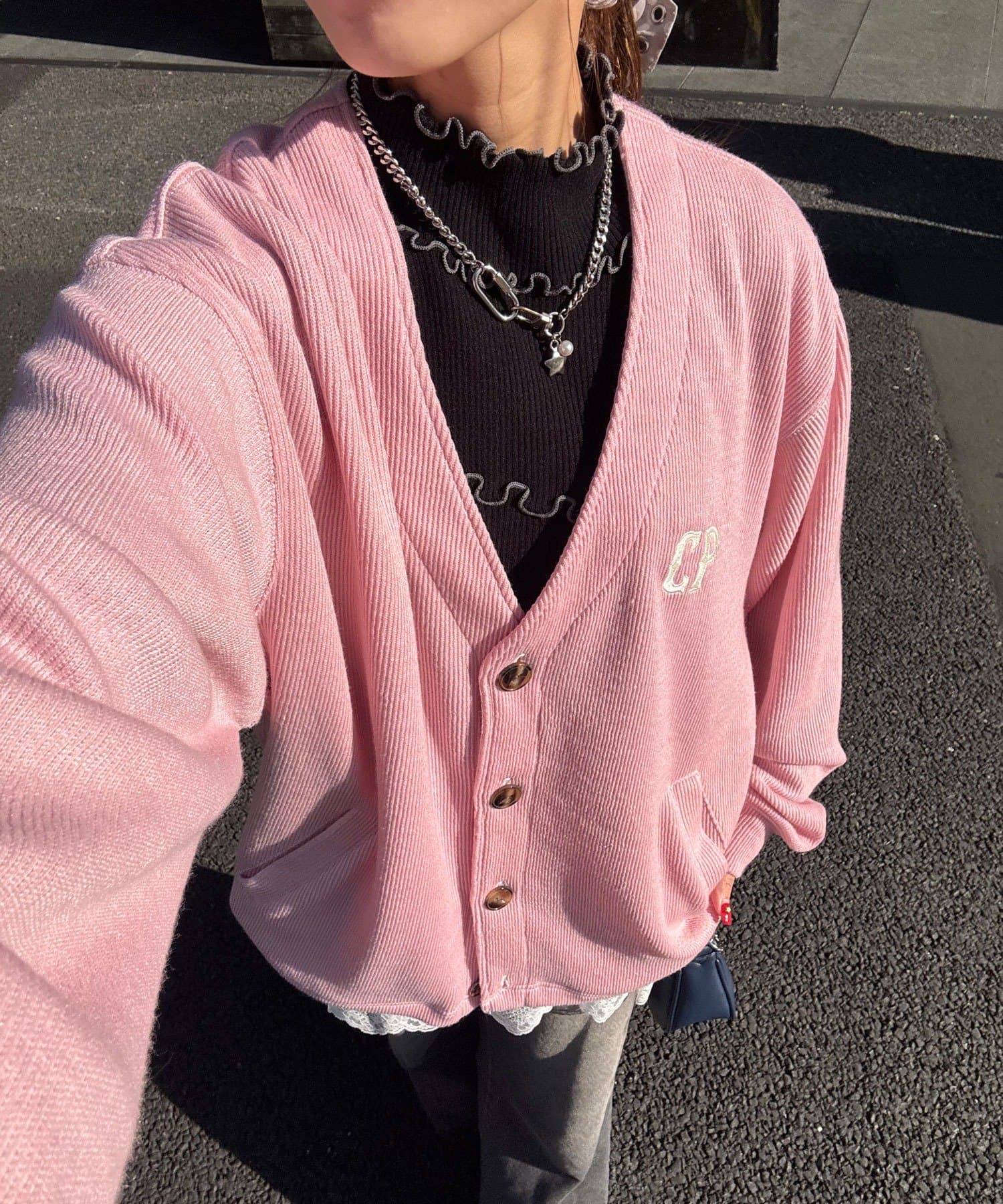 OUTLET(アウトレット) 【Ciaopanic】CPロゴステッチカーディガン