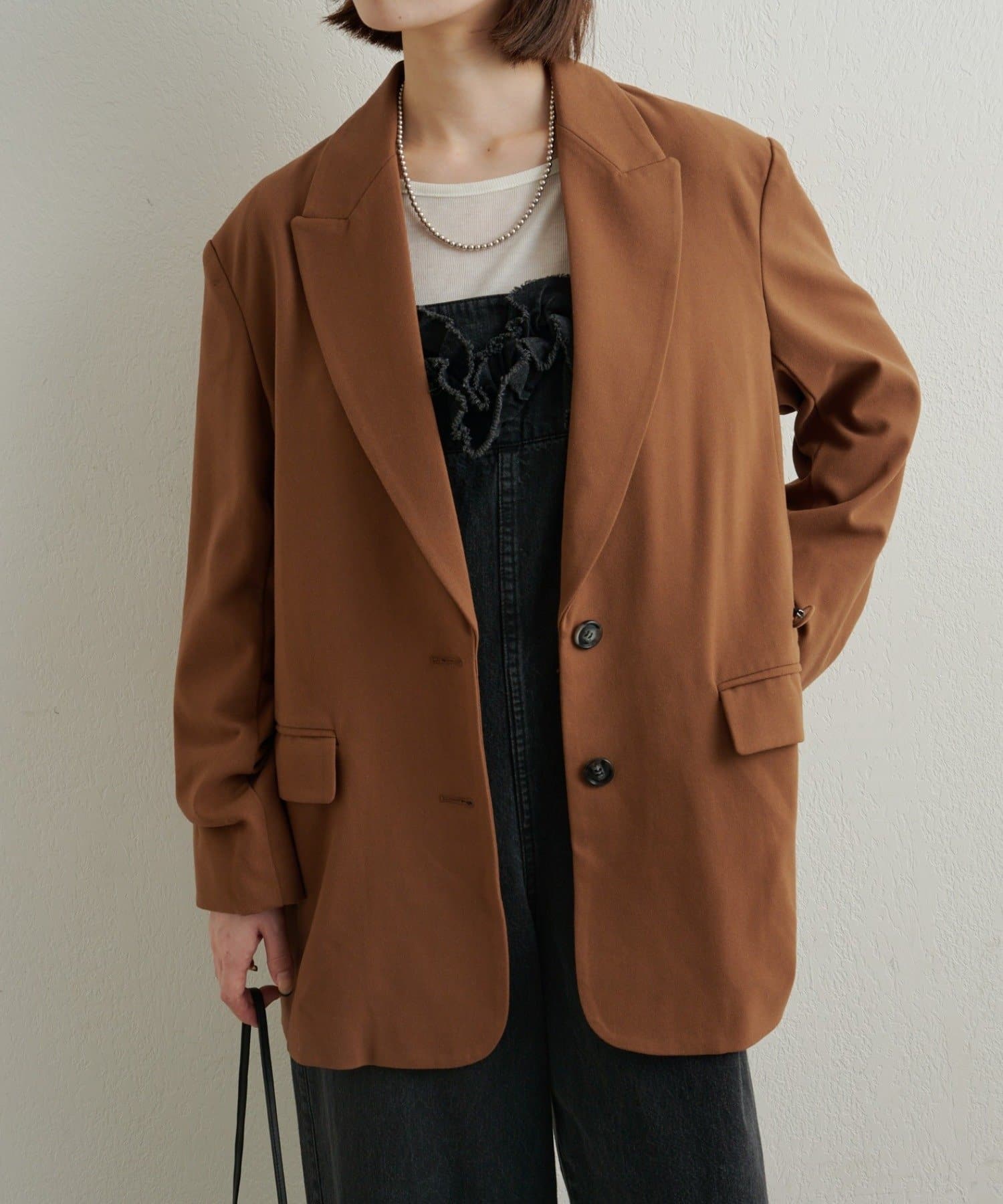 OUTLET(アウトレット) 【Omekashi】ベルト付きテーラードジャケット