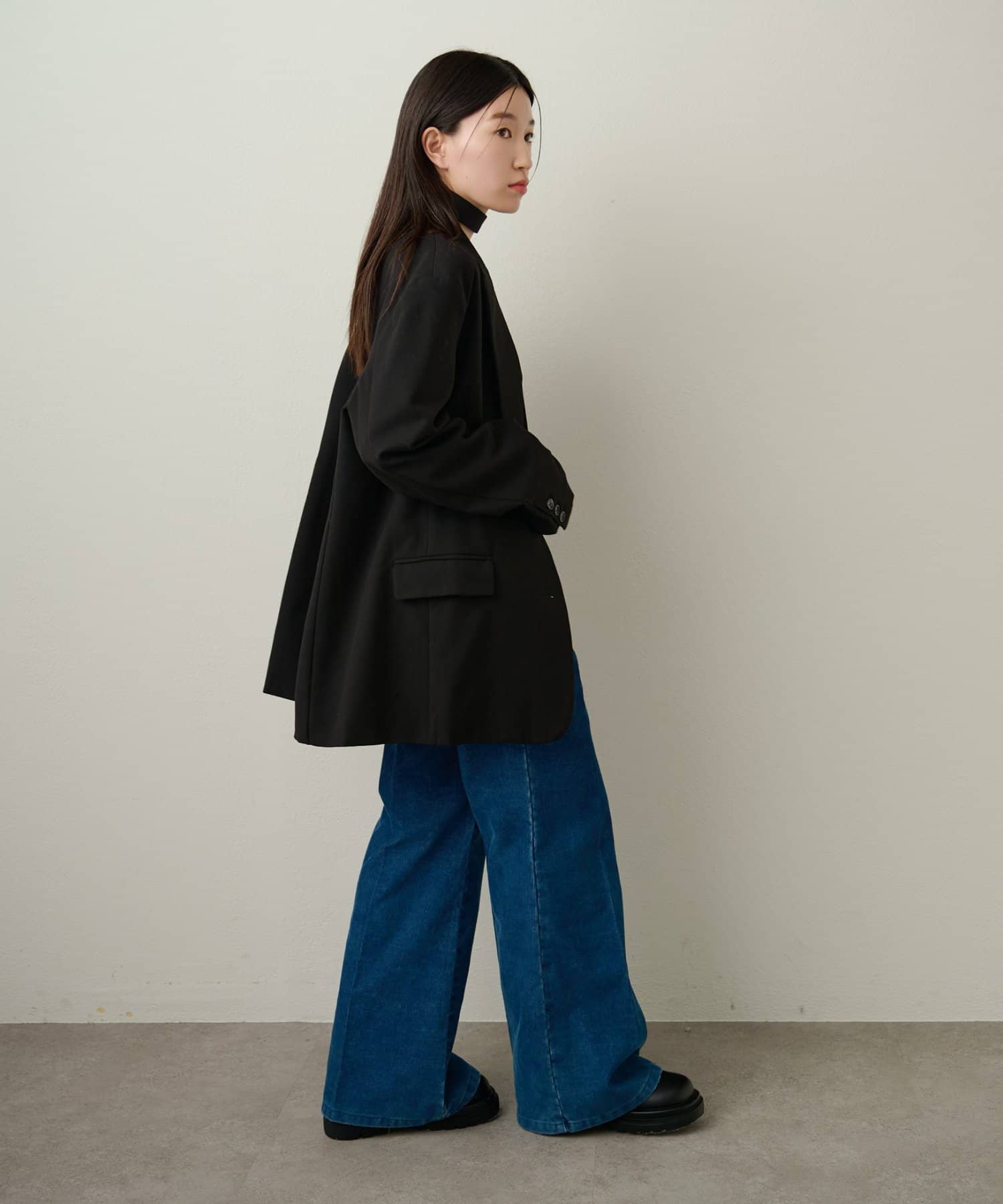 OUTLET(アウトレット) 【Omekashi】ベルト付きテーラードジャケット