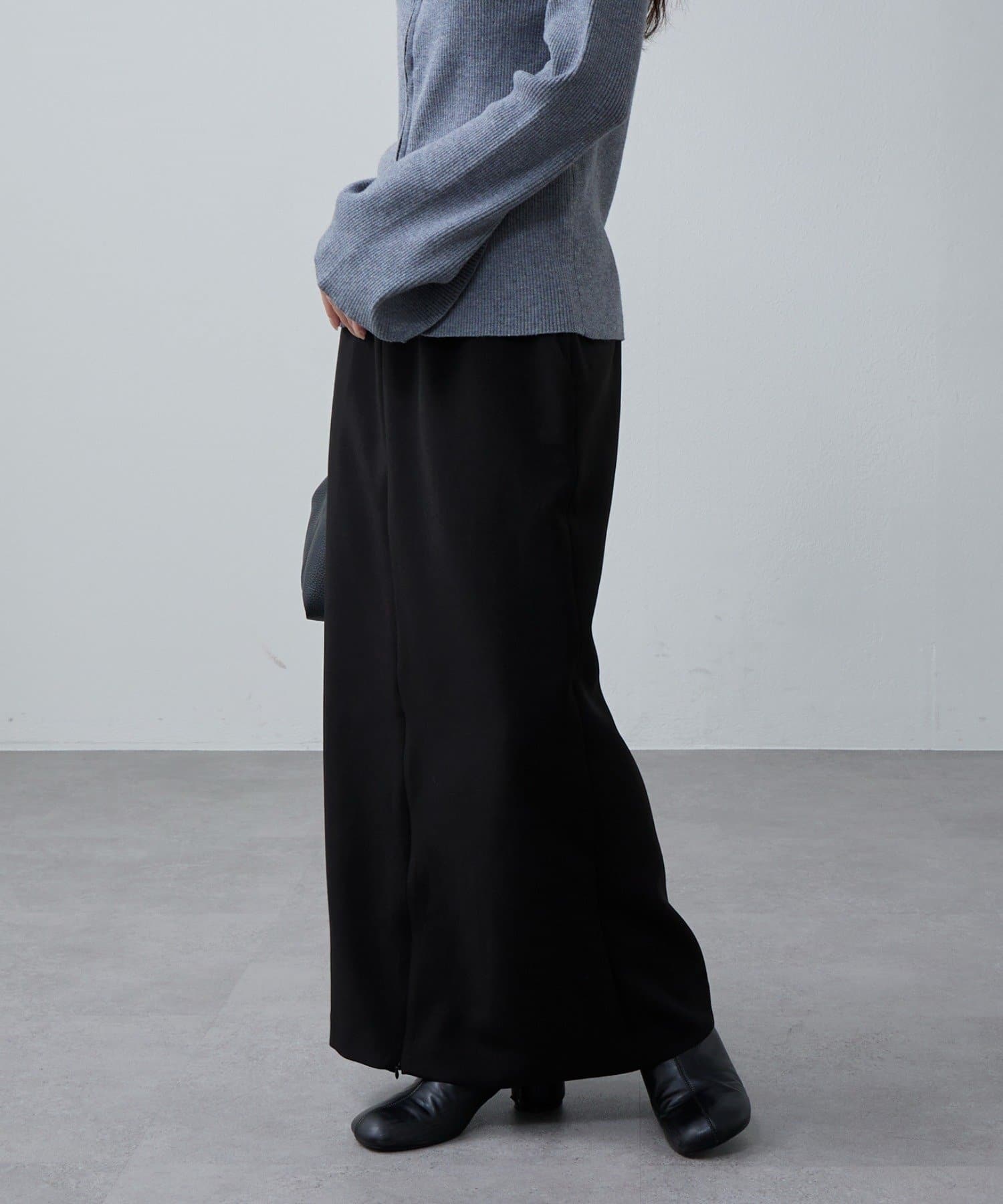 OUTLET(アウトレット) 【Lui's】スリットファスナータイトロングスカート