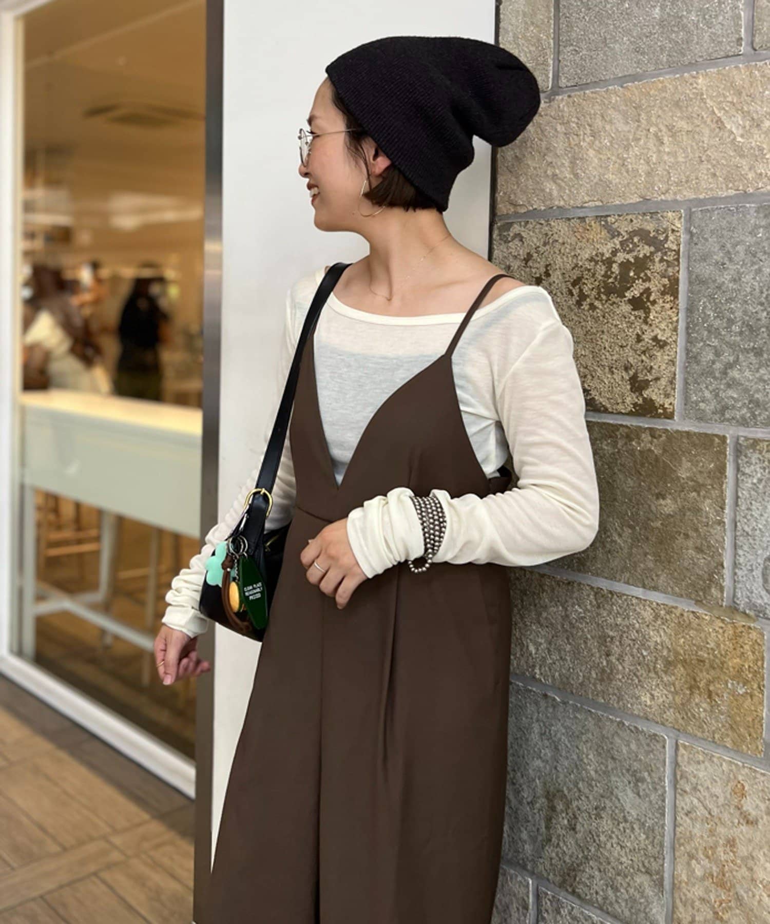 OUTLET(アウトレット) 【Loungedress】Vキャミサロペット