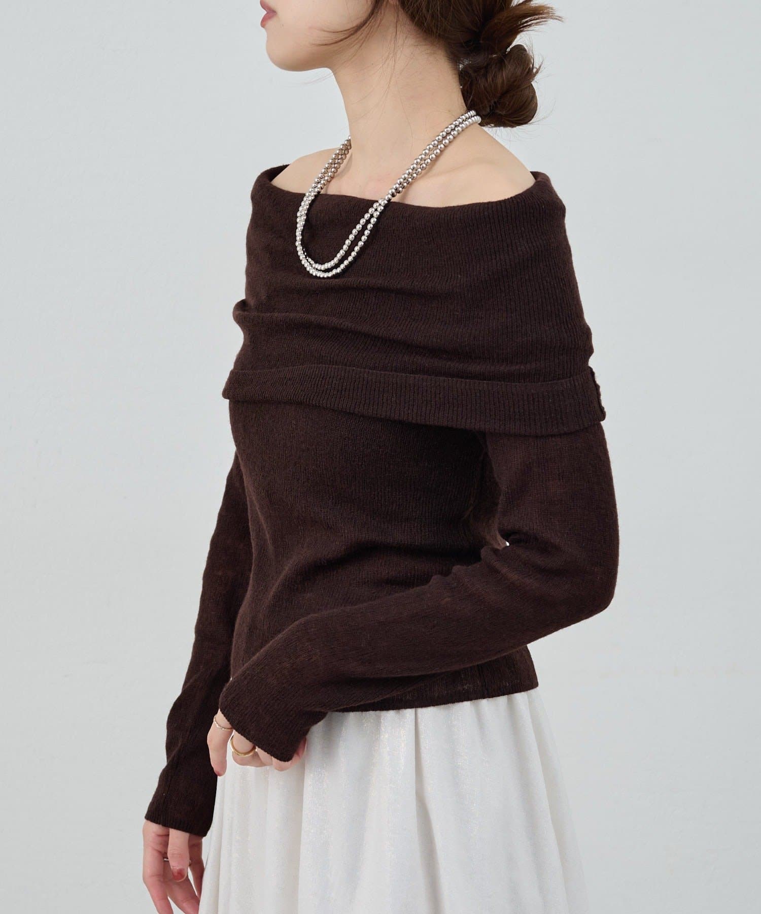 OUTLET(アウトレット) 【SHENERY】シアーオフショルニット