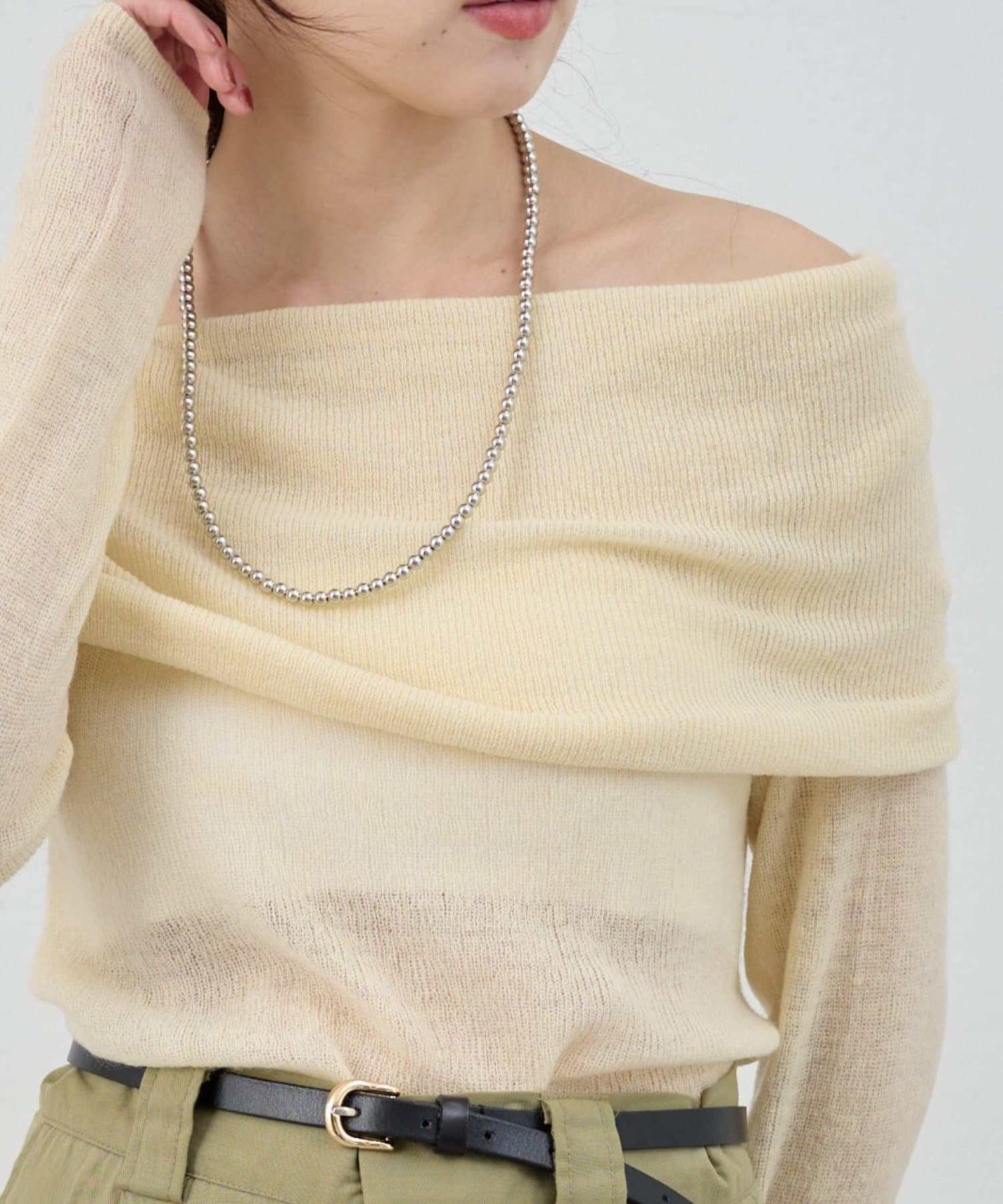 OUTLET(アウトレット) 【SHENERY】シアーオフショルニット