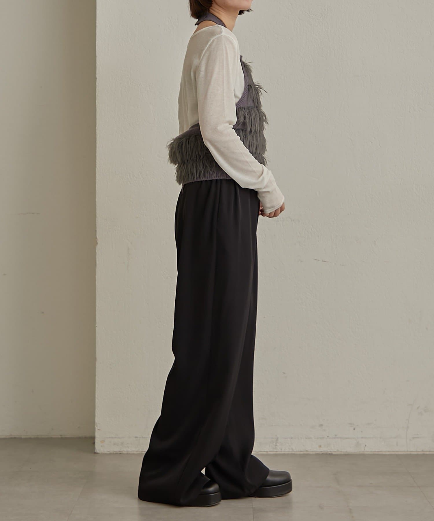 OUTLET(アウトレット) 【Omekashi】フリンジホルタービスチェ