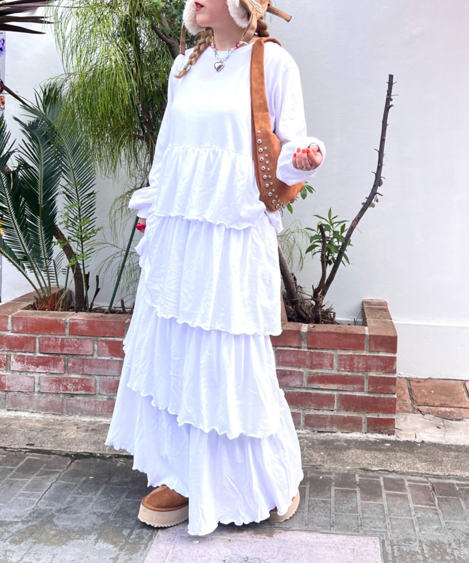 OUTLET(アウトレット) 【w closet】ティアードカットワンピース