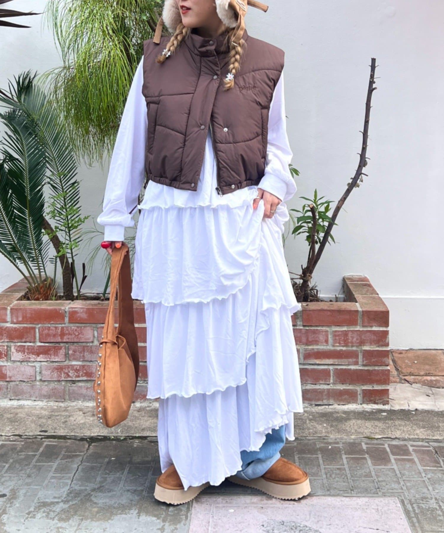 OUTLET(アウトレット) 【w closet】ティアードカットワンピース