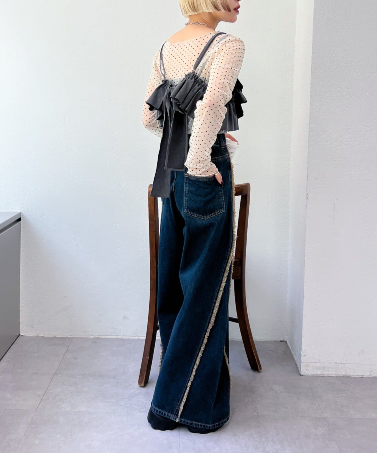 OUTLET(アウトレット) 【w closet】ふりふりビスチェ