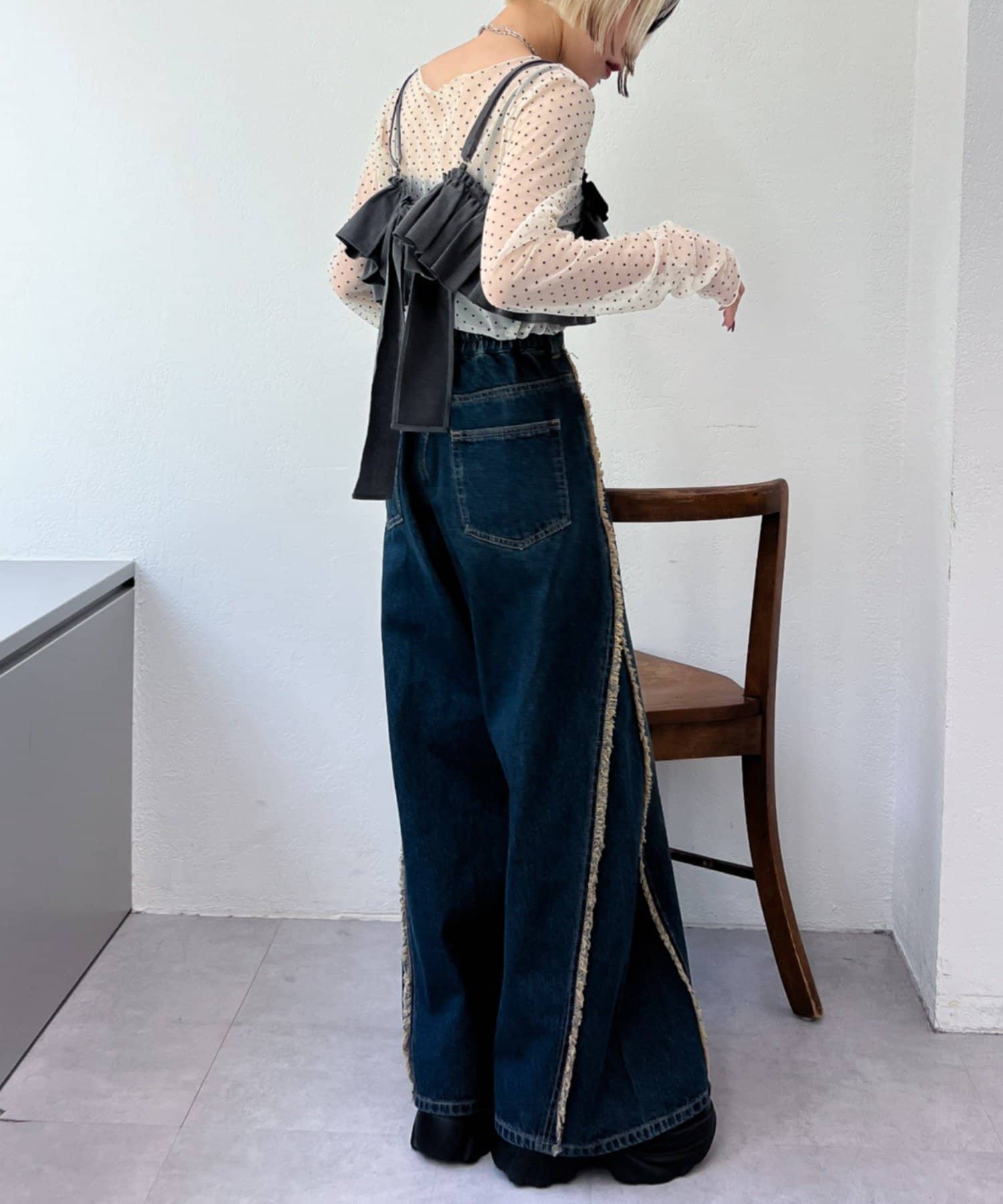 OUTLET(アウトレット) 【w closet】ふりふりビスチェ