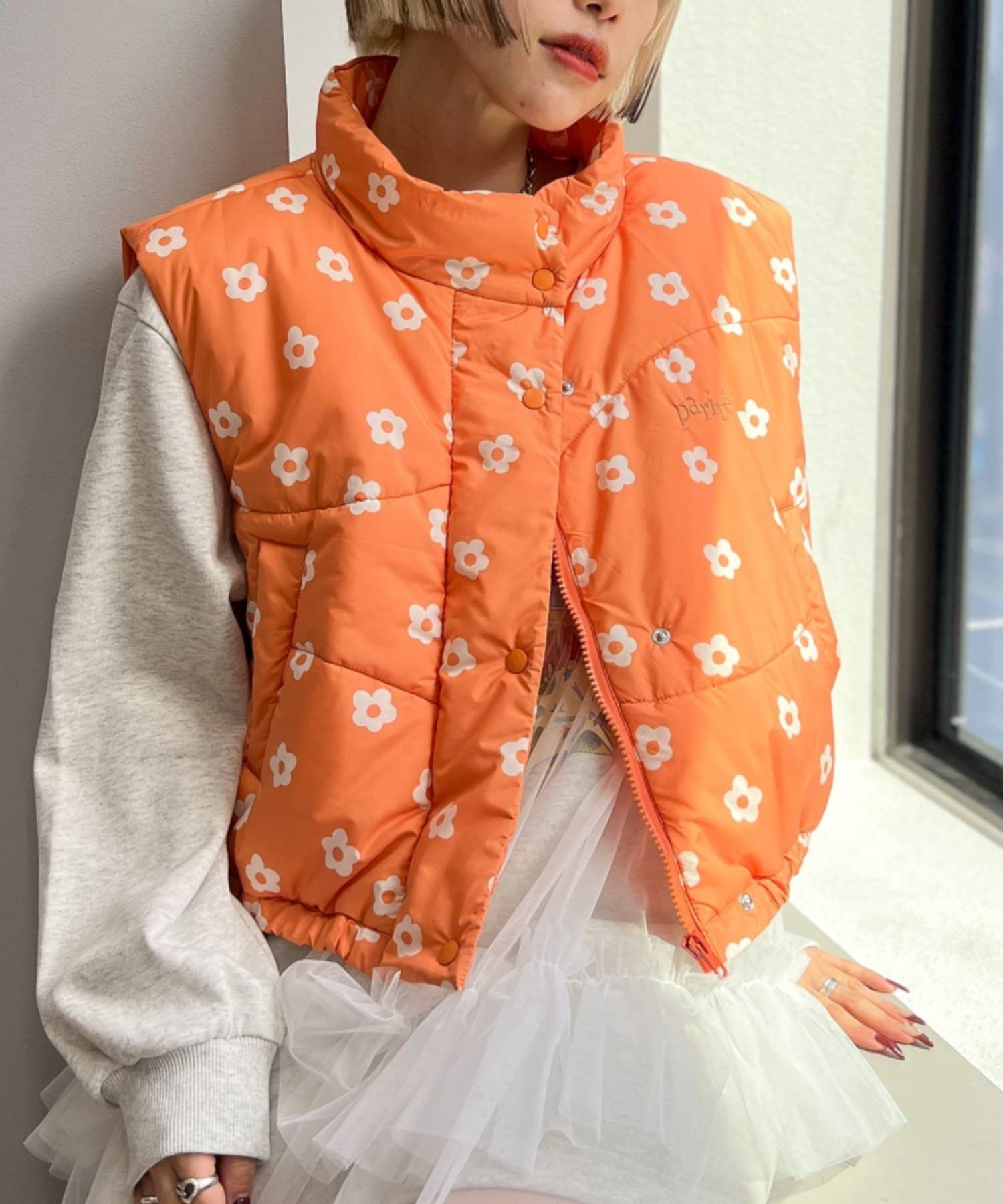 OUTLET(アウトレット) 【w closet】中綿リボンベスト