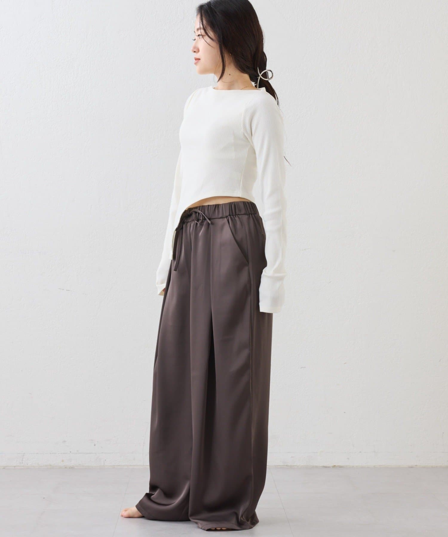 OUTLET(アウトレット) 【CIAOPANIC TYPY】オフショルダーカットアウトトップス