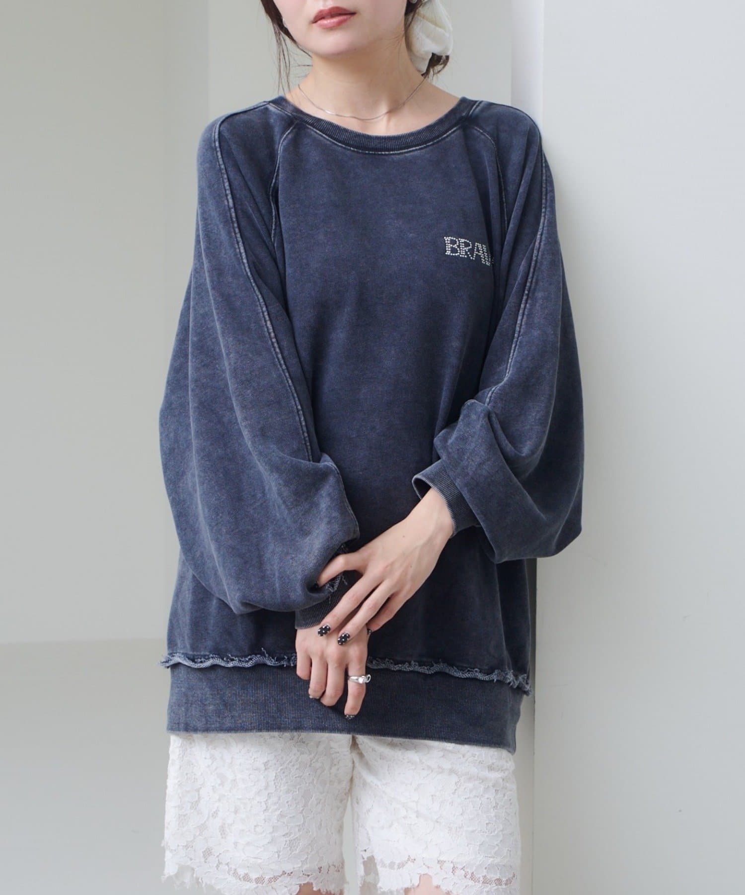 OUTLET(アウトレット) 【Kastane】ラインストーンスウェット