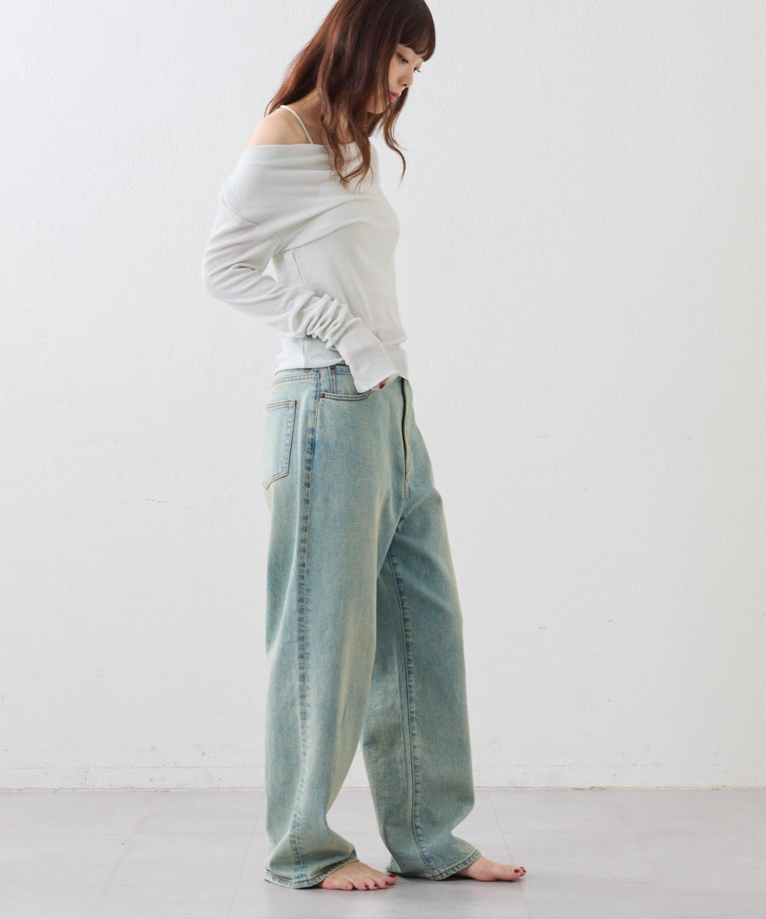 OUTLET(アウトレット) 【CIAOPANIC TYPY】キャミ付きシアードレープカットソー(セット)