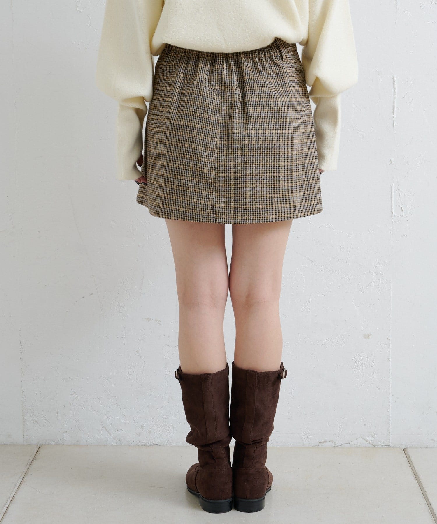 OUTLET(アウトレット) 【Kastane】SETUPチェックミニスカート