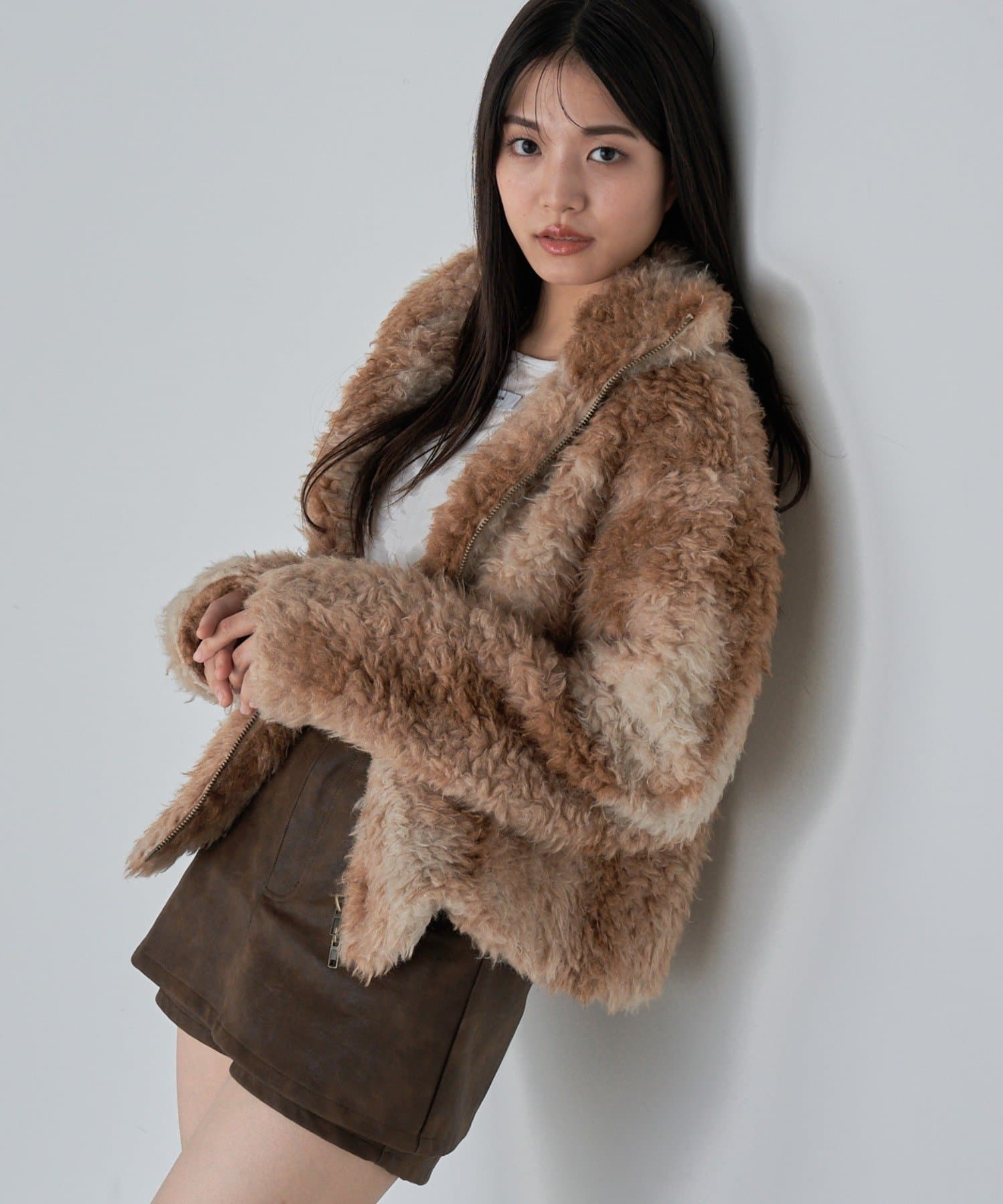 OUTLET(アウトレット) 【RAY CASSIN】ボアジップブルゾン