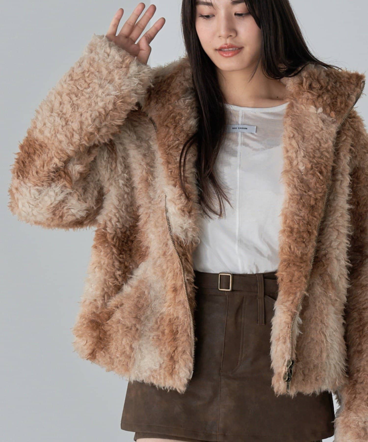 OUTLET(アウトレット) 【RAY CASSIN】ボアジップブルゾン