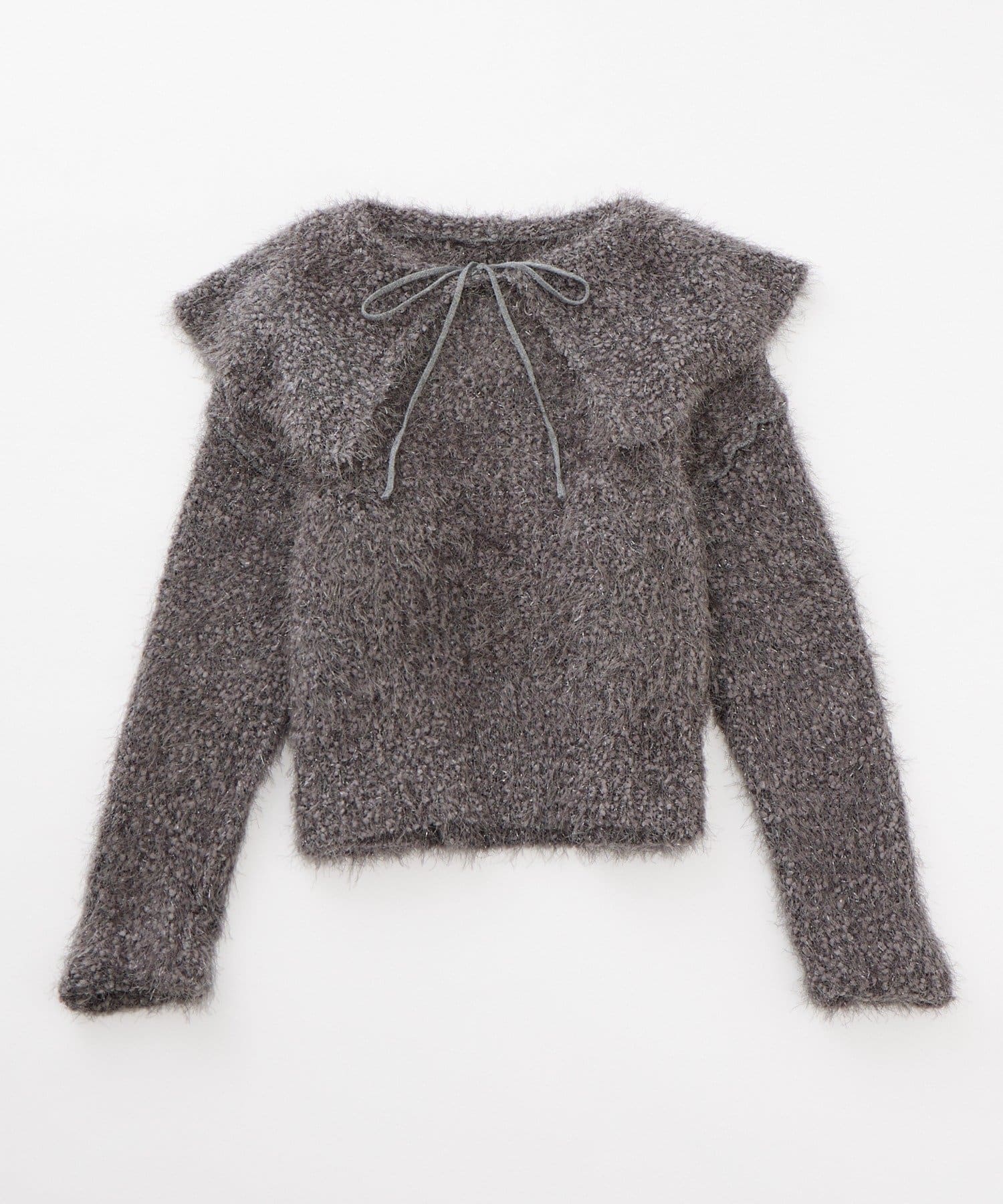 OUTLET(アウトレット) 【mystic】[mline]襟付きスノーシャギーニット