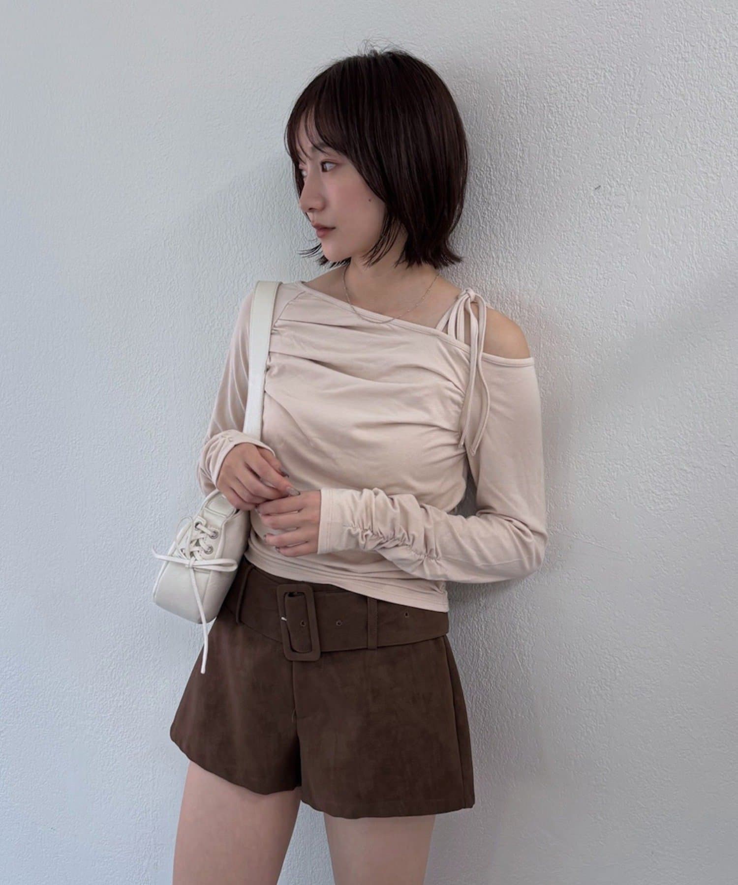 OUTLET(アウトレット) 【mystic】[mline]ドロストオフショルカットソー