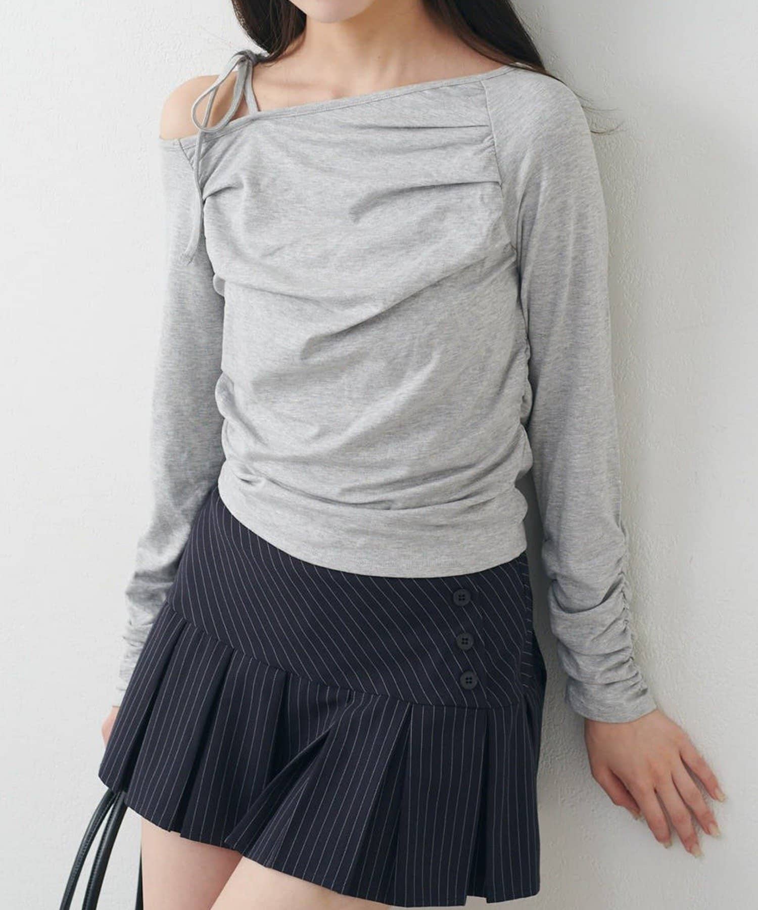 OUTLET(アウトレット) 【mystic】[mline]ドロストオフショルカットソー