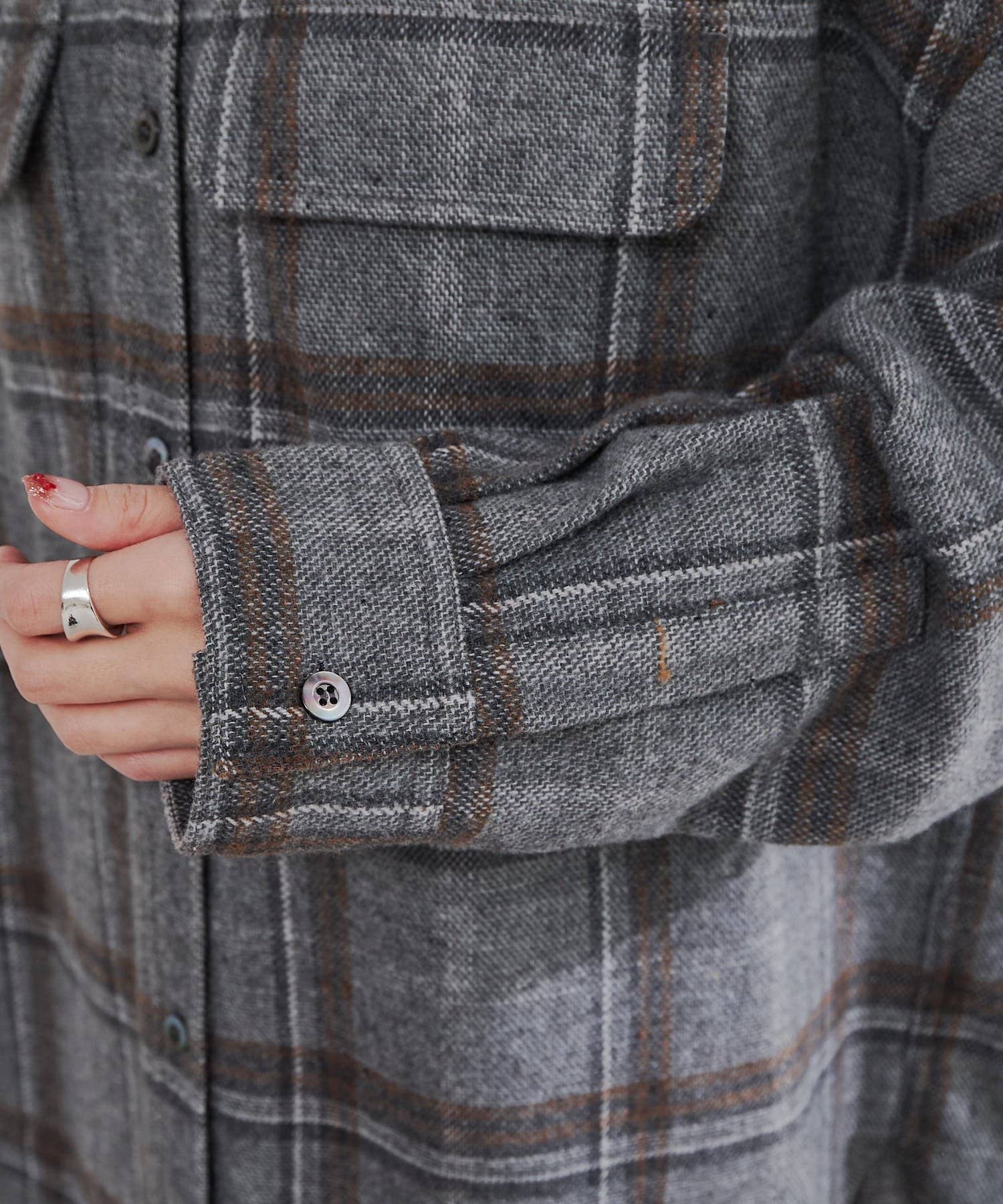 PUAL CE CIN(ピュアルセシン) 起毛チェックシャツ