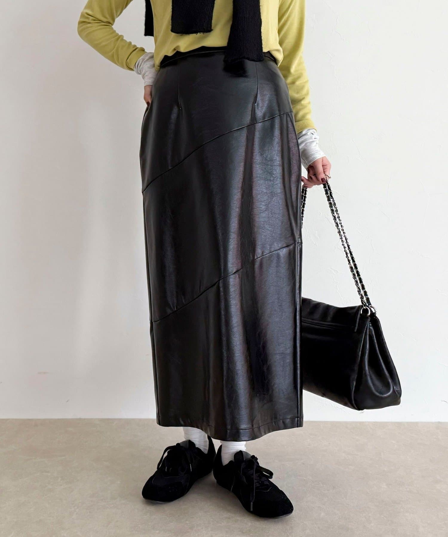 FREDY & GLOSTER(フレディ アンド グロスター) ヴィンテージライクレザースカート