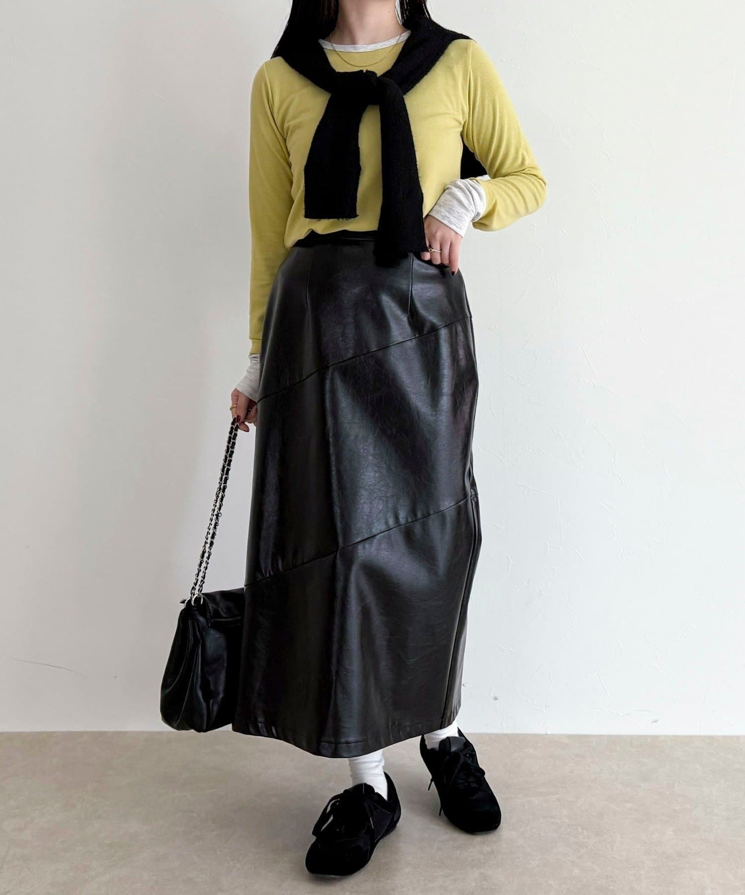 FREDY & GLOSTER(フレディ アンド グロスター) ヴィンテージライクレザースカート