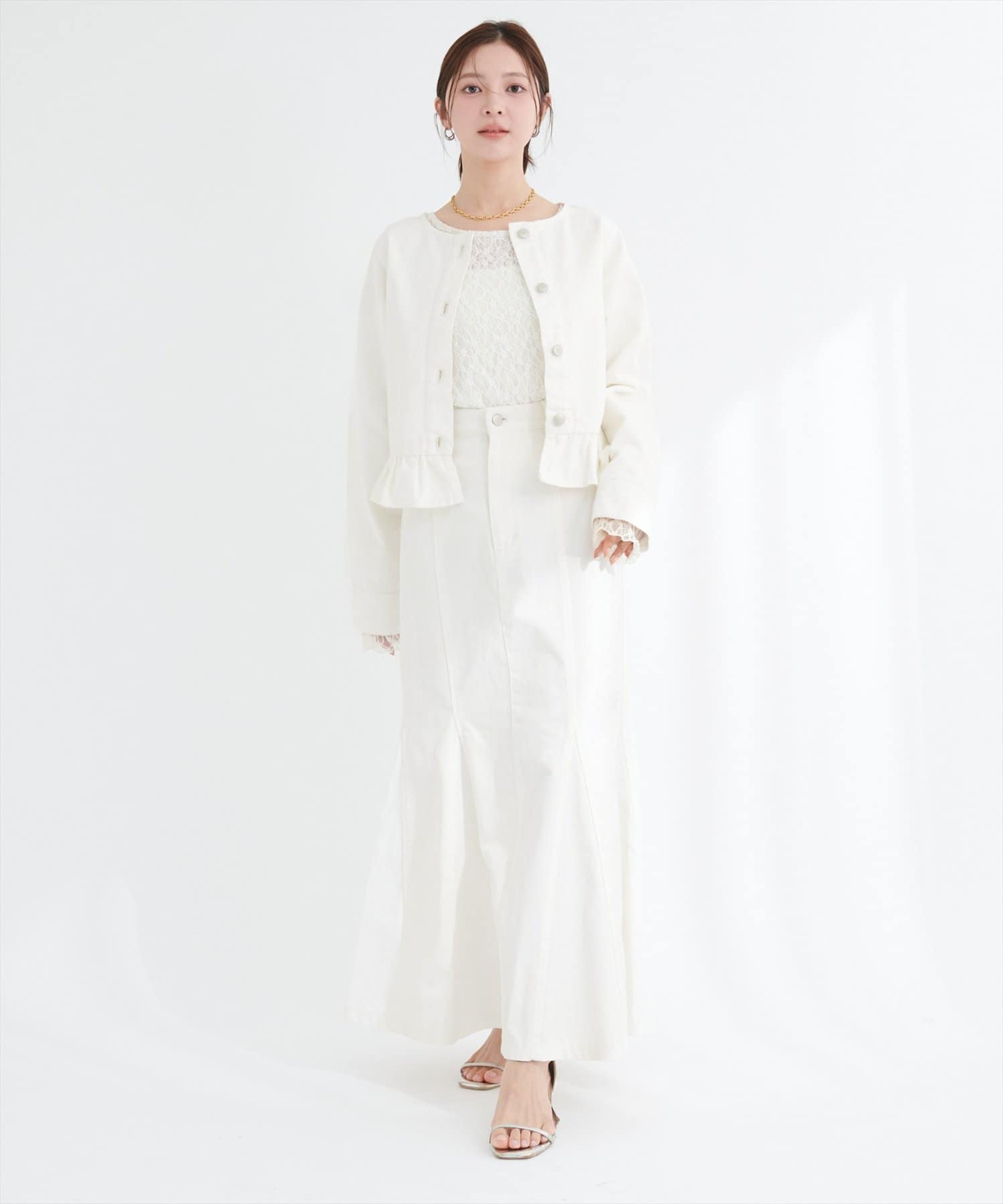 natural couture(ナチュラルクチュール) マーメイドデニムスカート