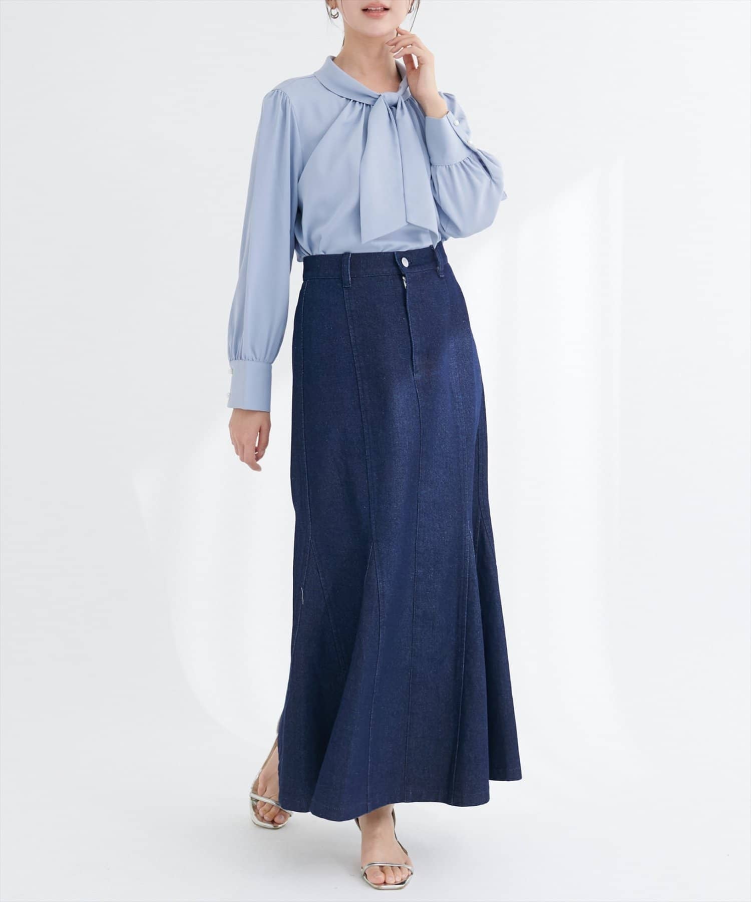 natural couture(ナチュラルクチュール) マーメイドデニムスカート