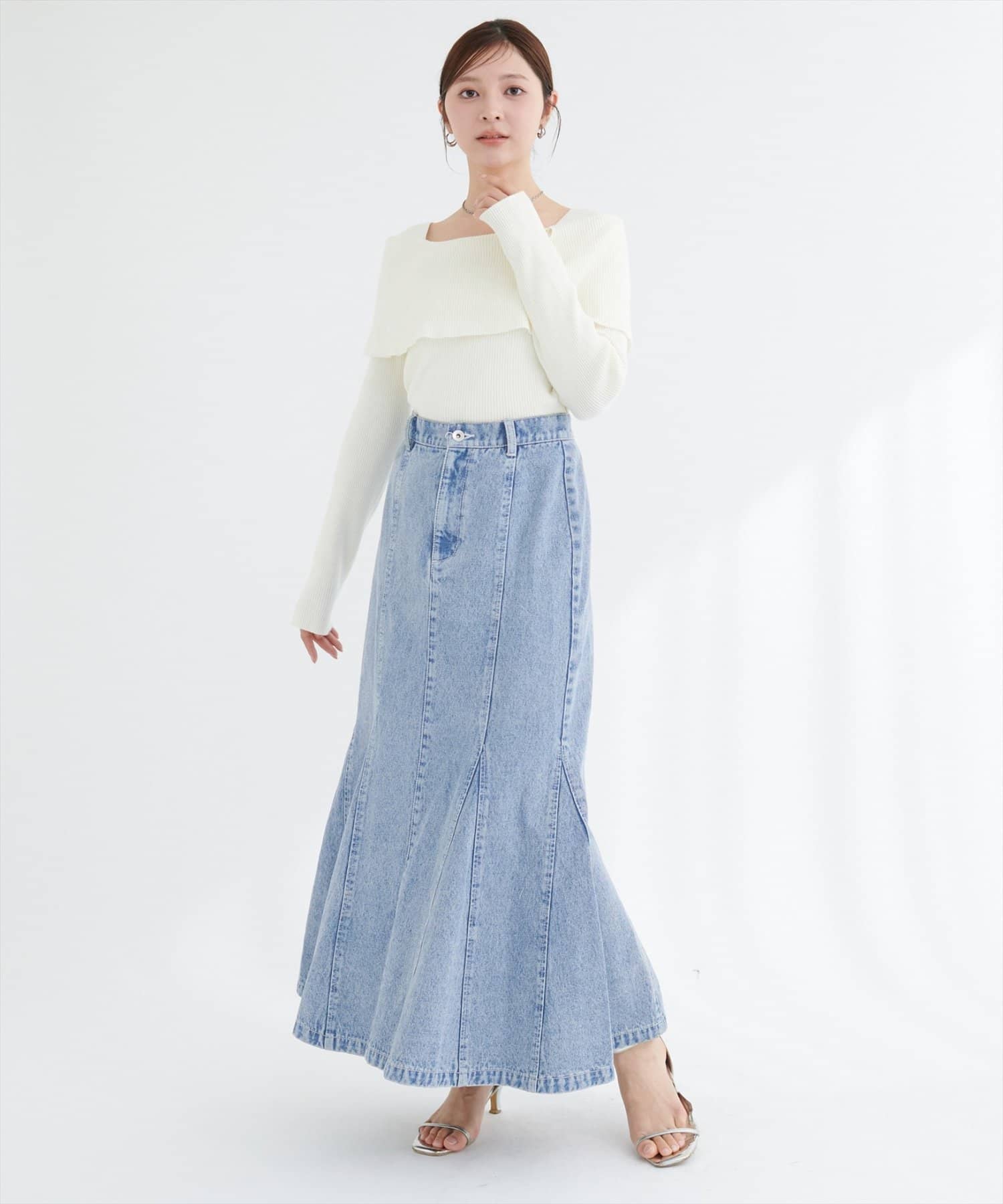 natural couture(ナチュラルクチュール) マーメイドデニムスカート