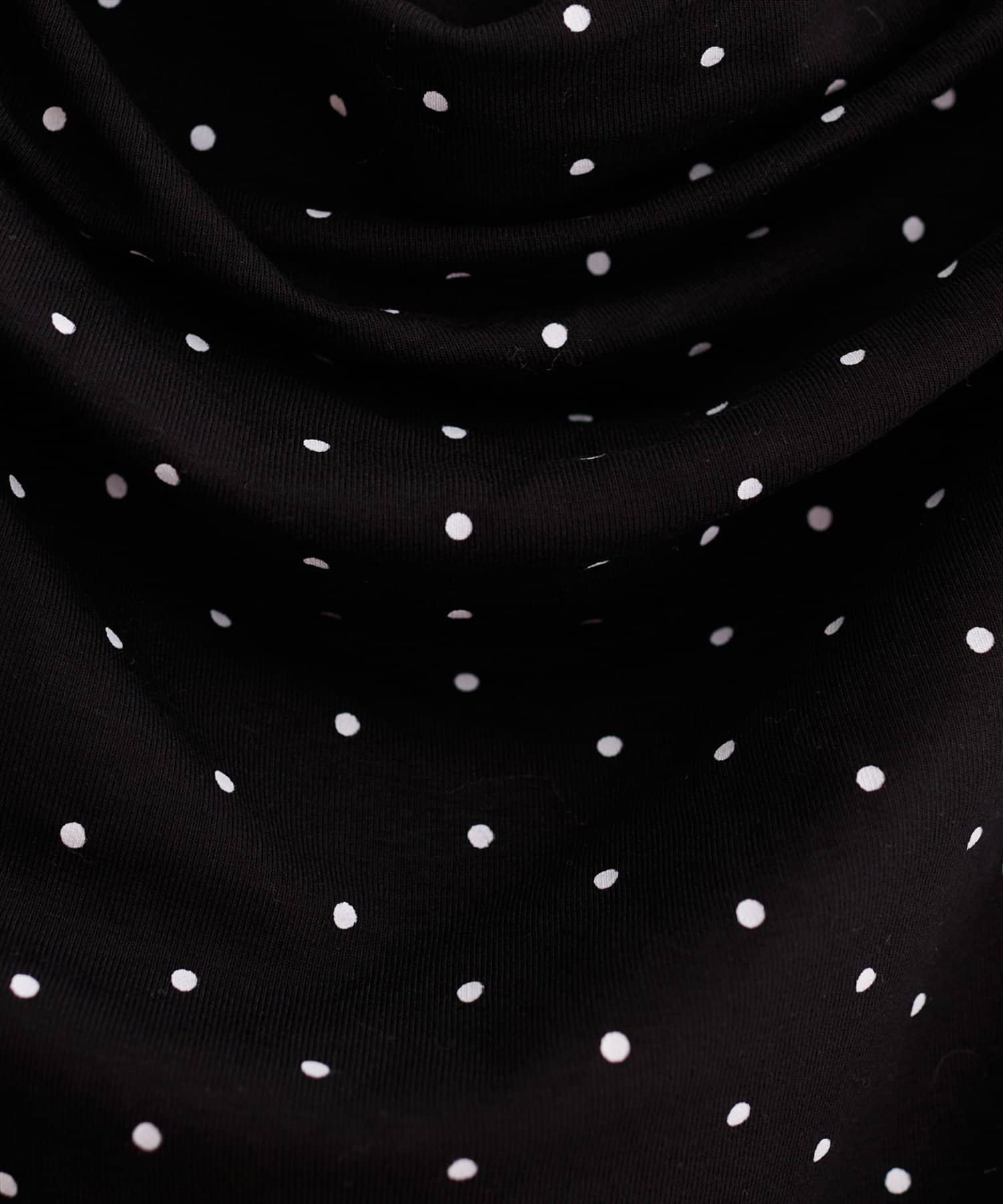 natural couture(ナチュラルクチュール) ドット柄ドレーププルオーバー