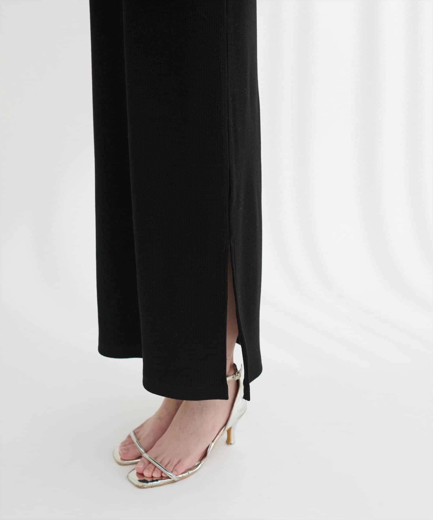 natural couture(ナチュラルクチュール) お花ジャガードベスト×ラメワンピースセット