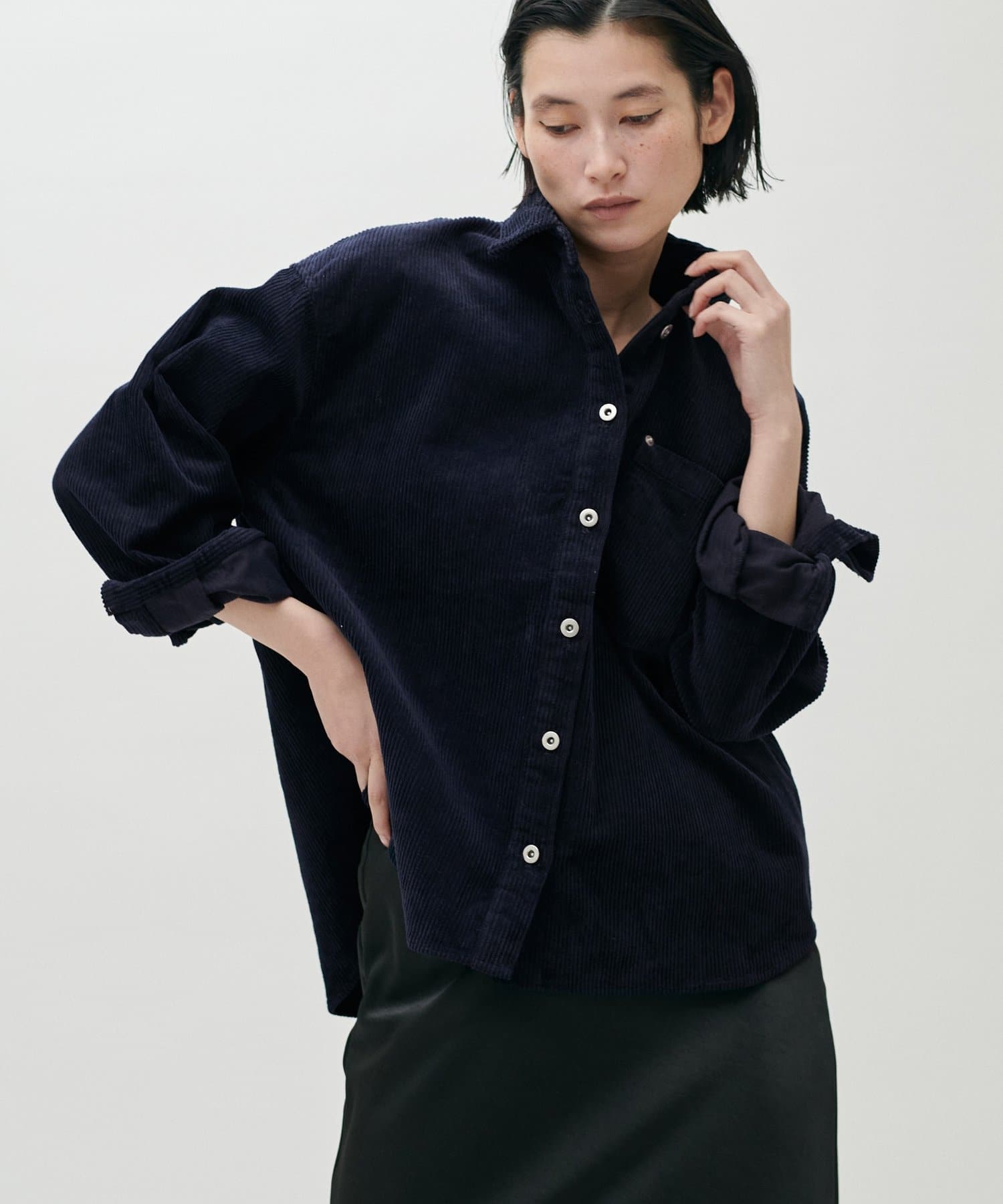 LARUTA(ラルータ) コーデュロイオーバーシャツ