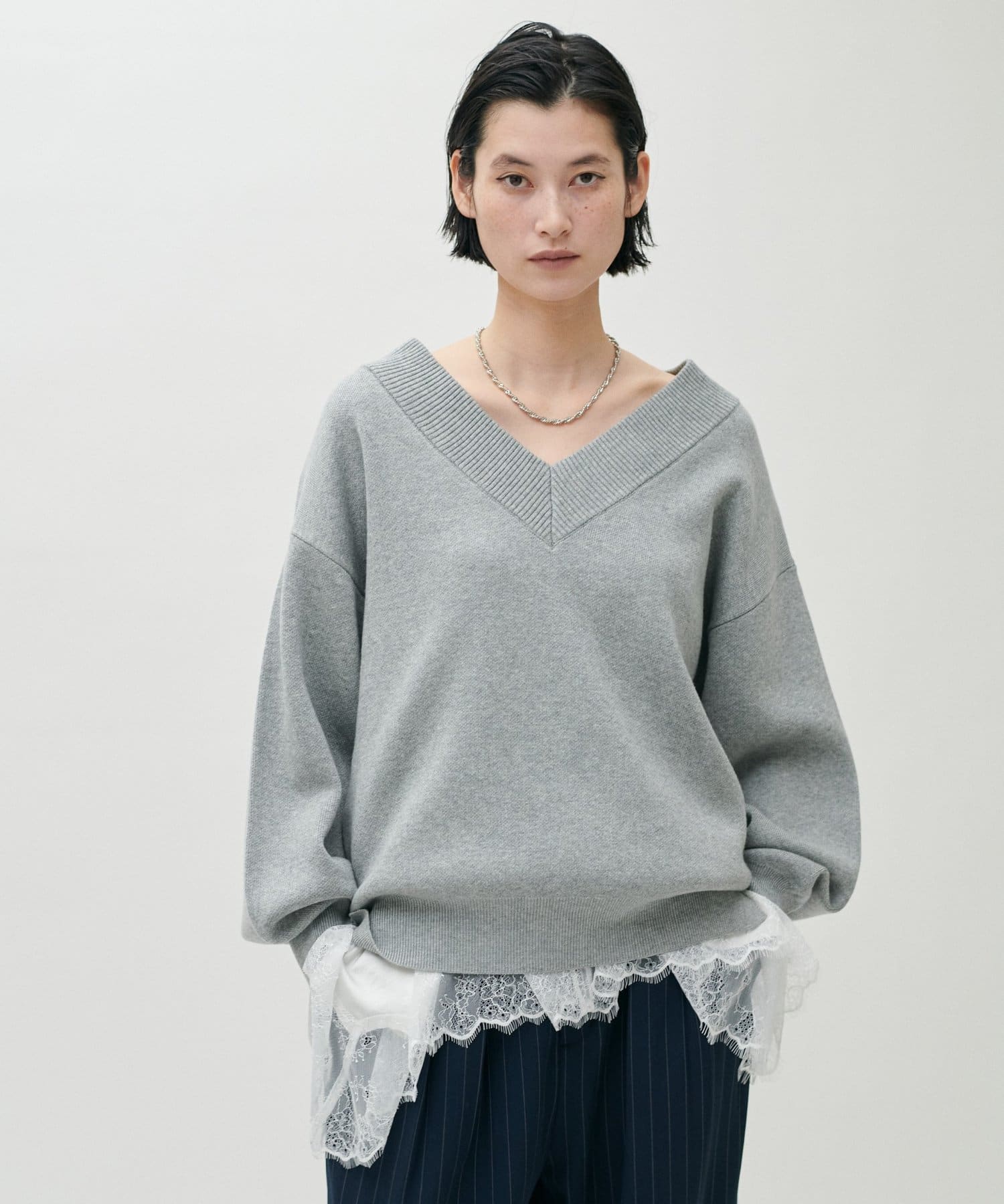 LARUTA(ラルータ) 前後2WAY裾レースキャミブラウス