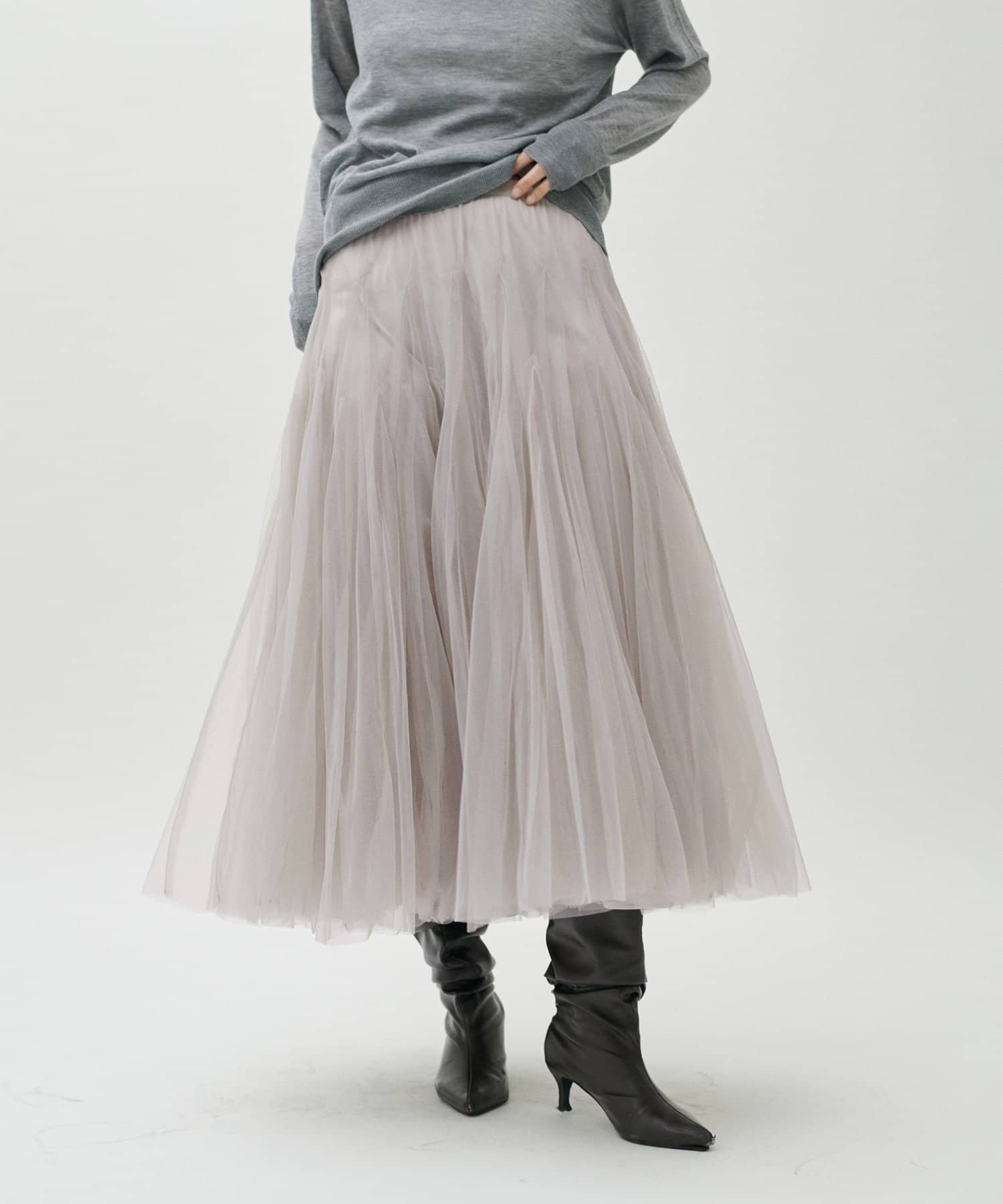 LARUTA(ラルータ) ダブルマチボリュームチュールスカート