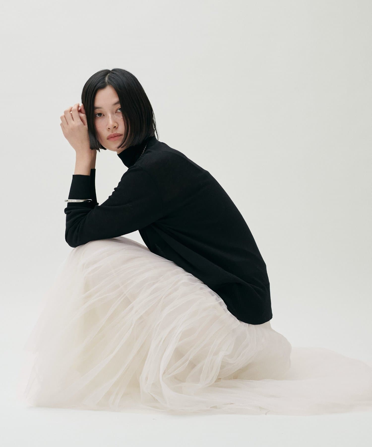 LARUTA(ラルータ) ダブルマチボリュームチュールスカート