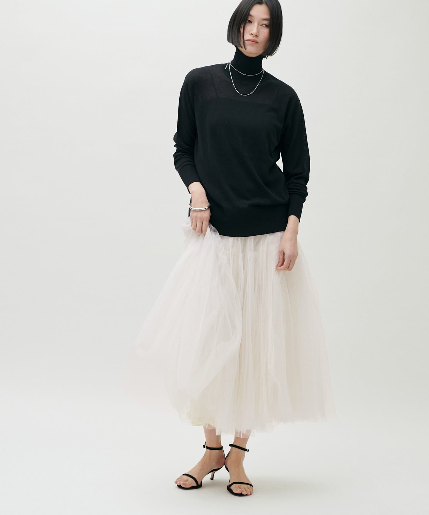 LARUTA(ラルータ) ダブルマチボリュームチュールスカート